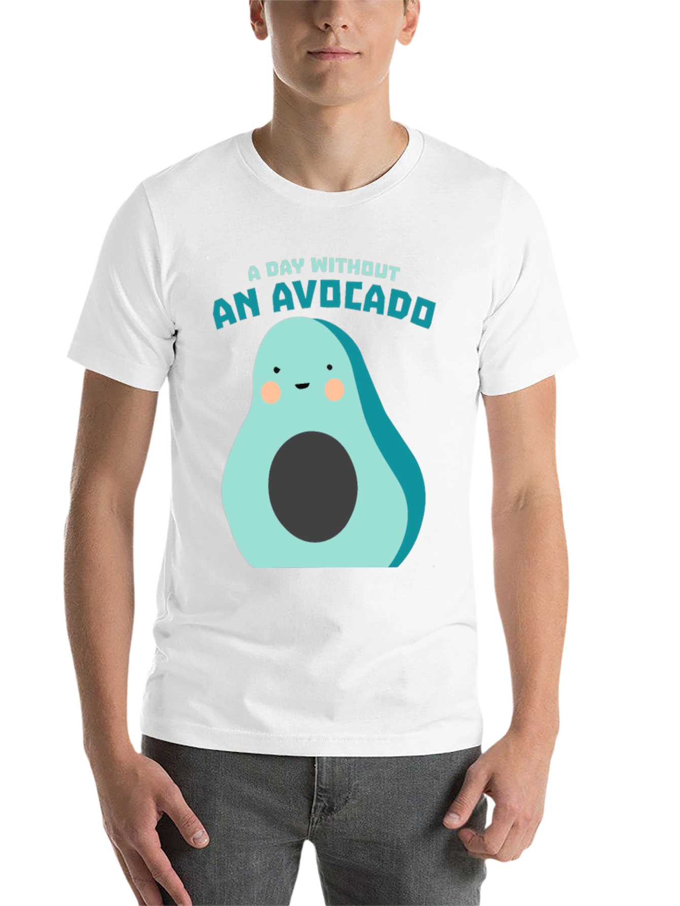 Black A Day Without an Avocado Funny T-Shirt view 14