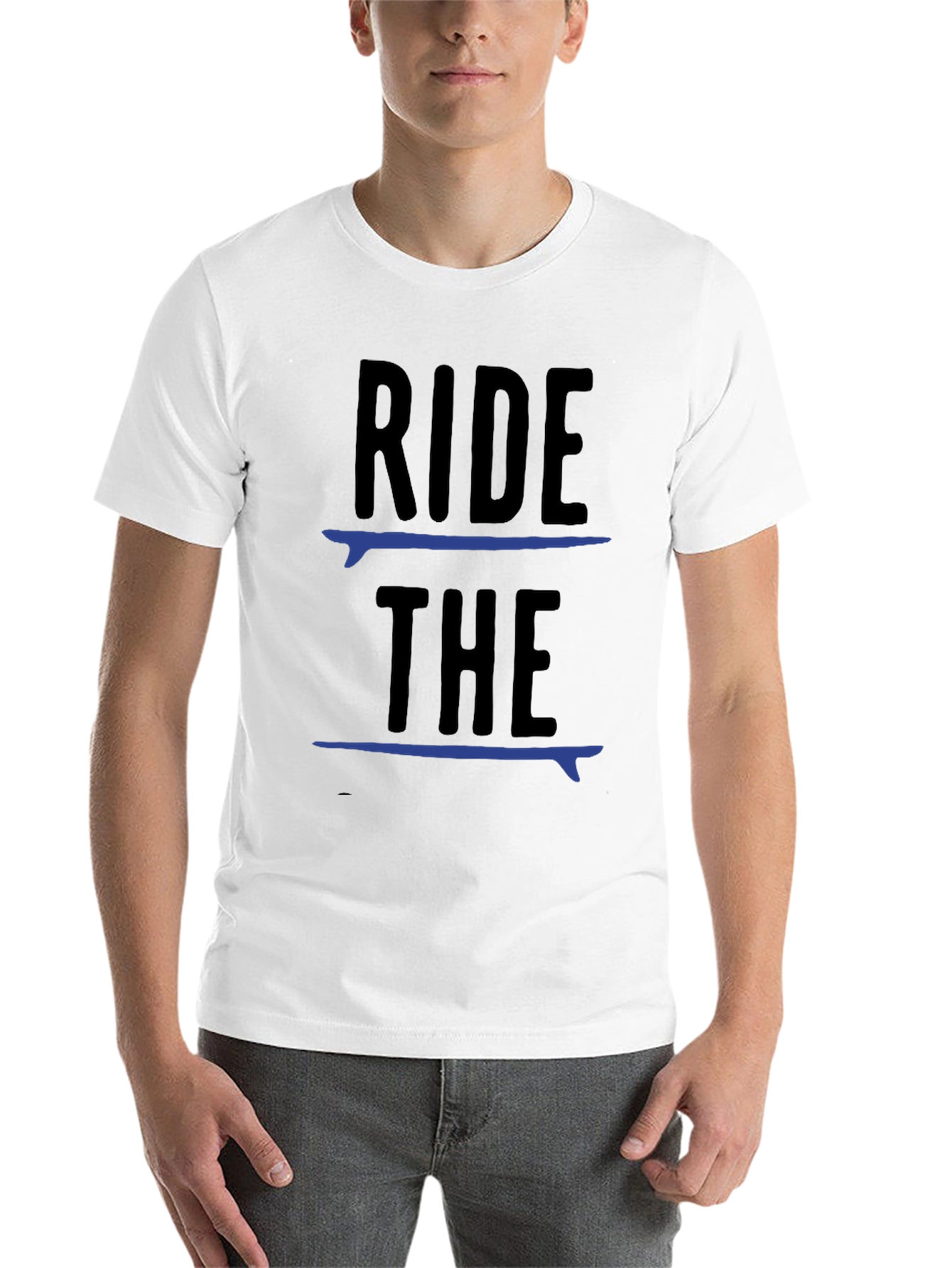 Black Ride The Surf T-Shirt - Cool Surfer Tee view 14