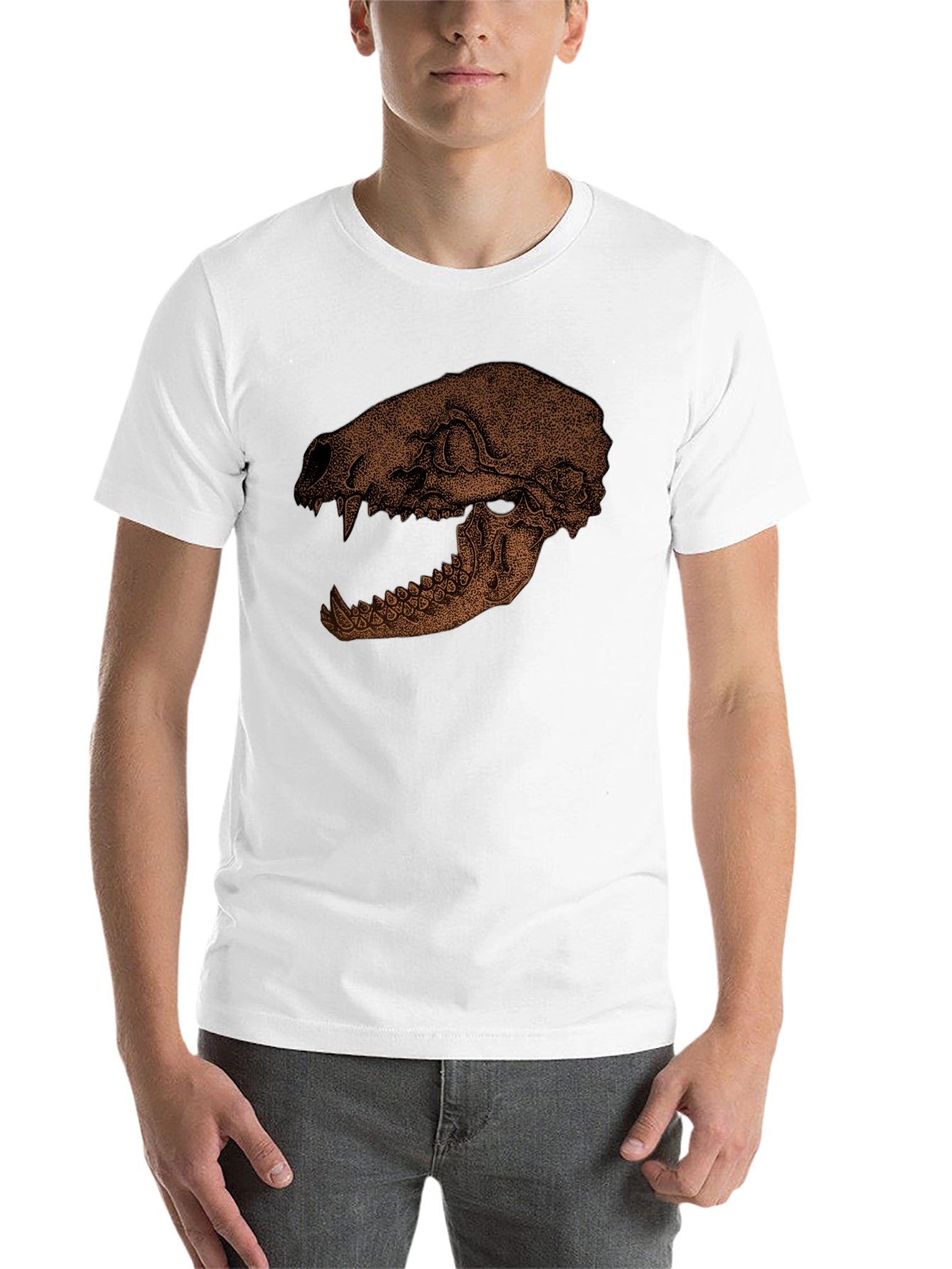 Black Skull Graphic Print T-Shirt - Unique Design view 14