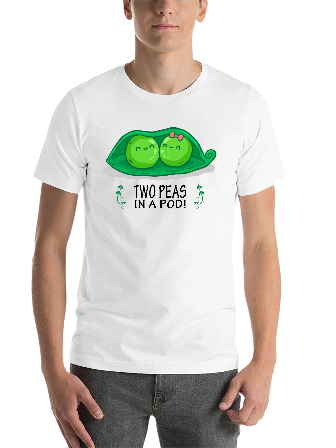 Black Two Peas in a Pod Graphic T-Shirt view 14