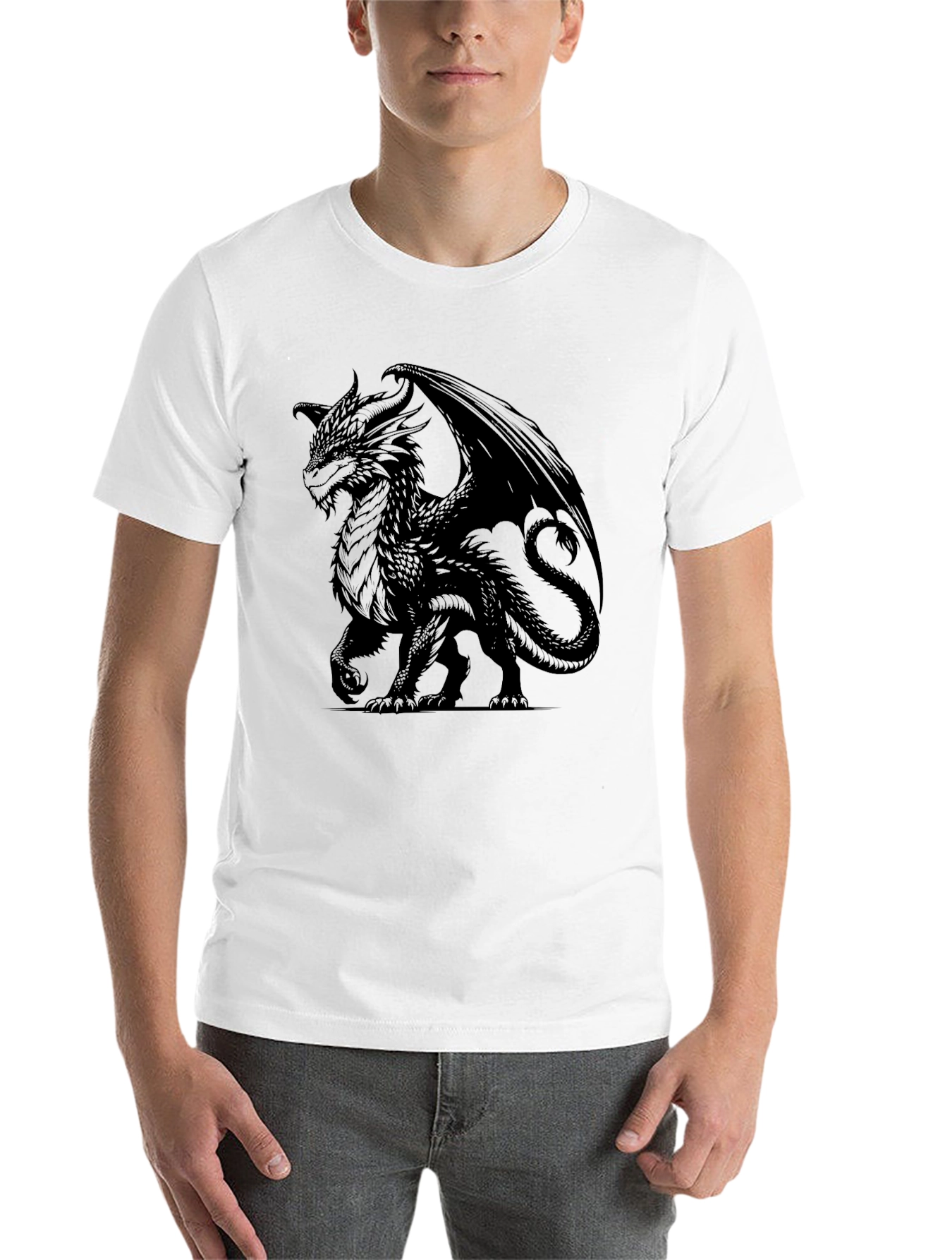 Black Black Dragon Graphic Tee - Men's Short Sleeve Shirt view 14