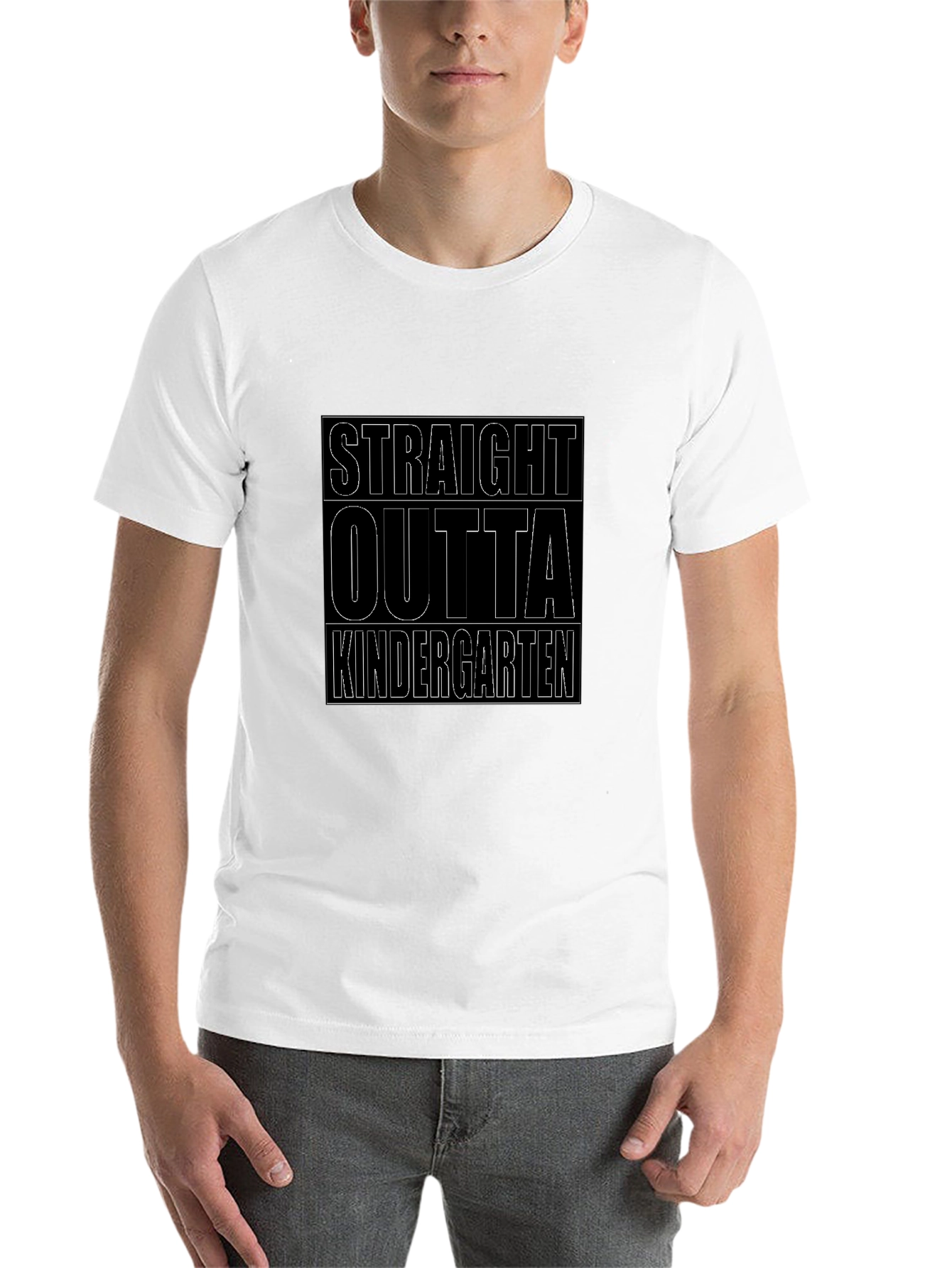 Black Straight Outta Kindergarten Black T-Shirt view 14