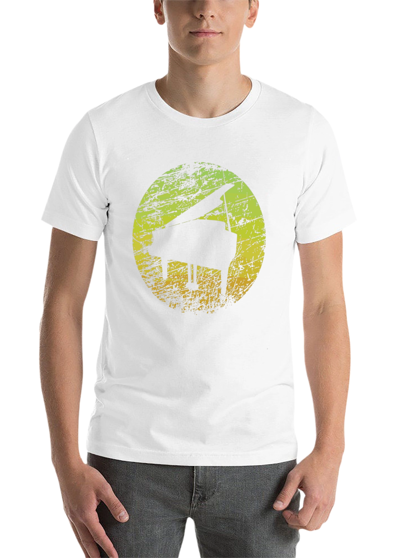 Black Grand Piano Silhouette Graphic T-Shirt view 14