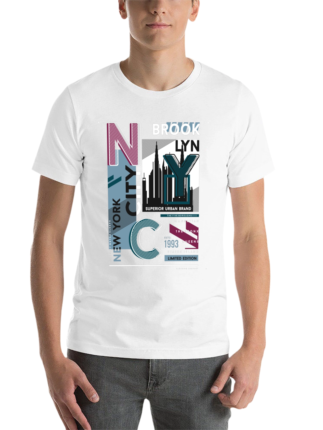 Black New York City Graphic Print T-Shirt view 14