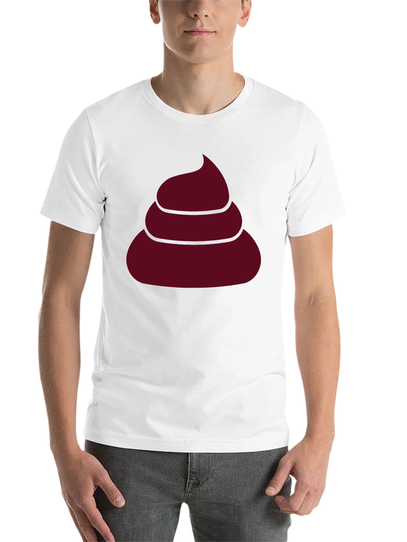 Black Novelty Poop Emoji Graphic Black T-Shirt view 14