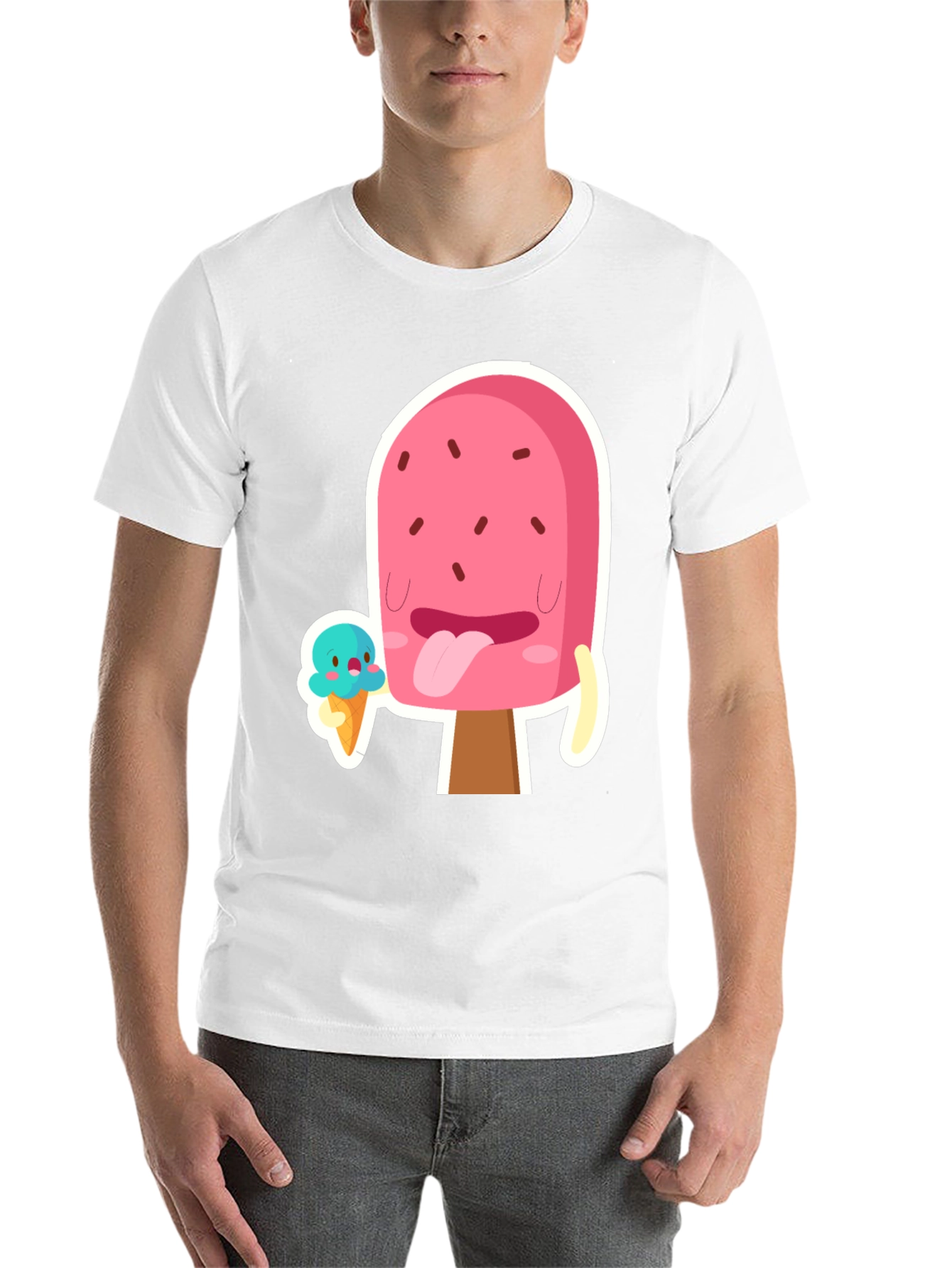 Black Cartoon Popsicle Graphic T-Shirt view 14