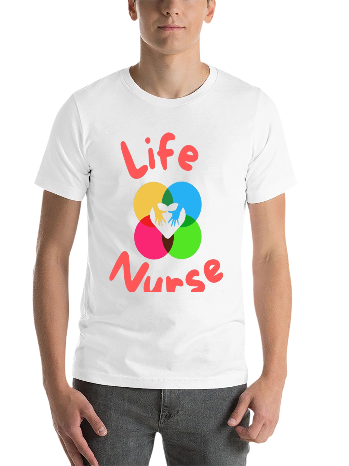 Black Life Nurse Graphic Tee - Black Cotton T-Shirt view 14