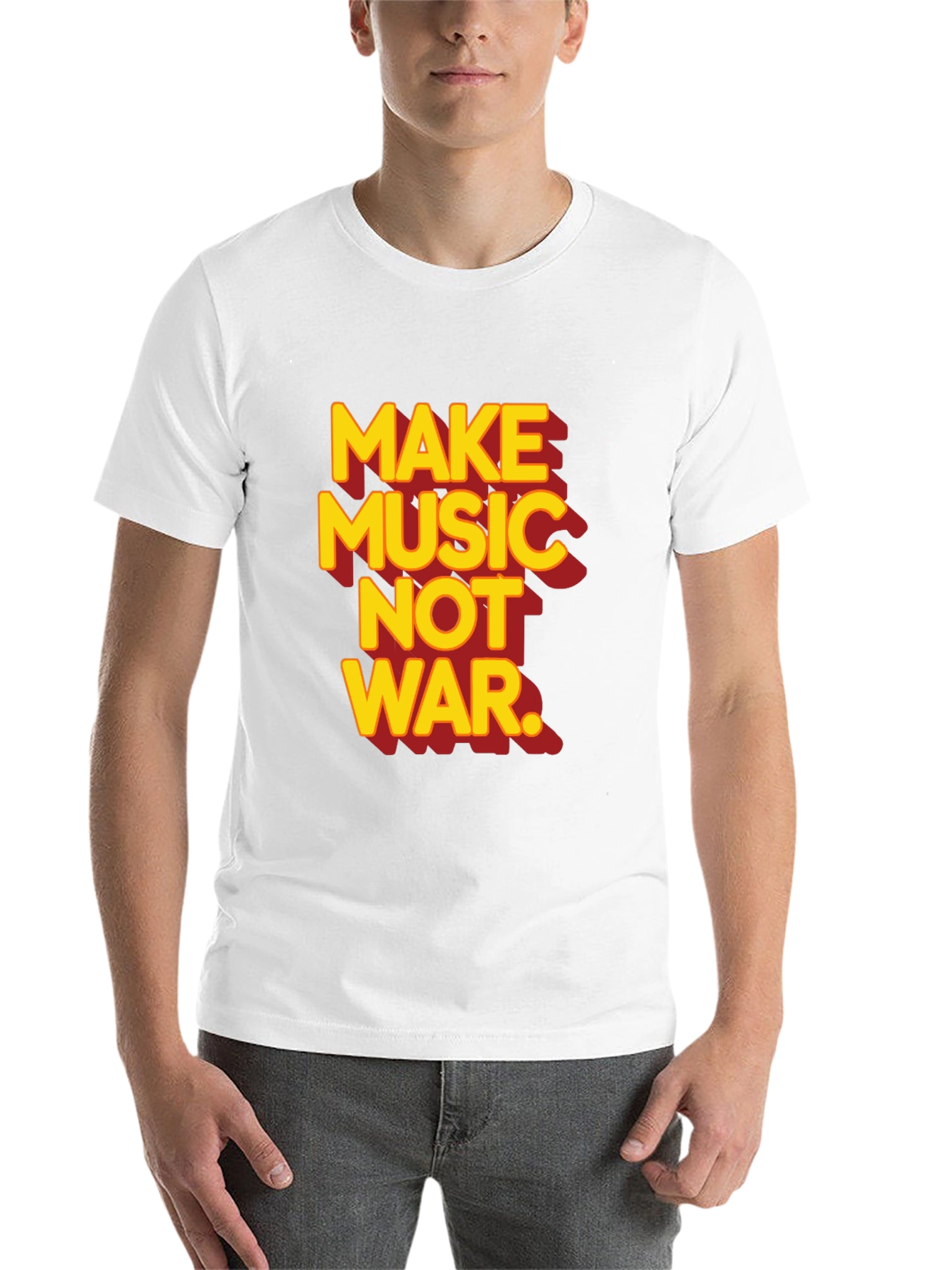 Black Make Music Not War Graphic T-Shirt view 14
