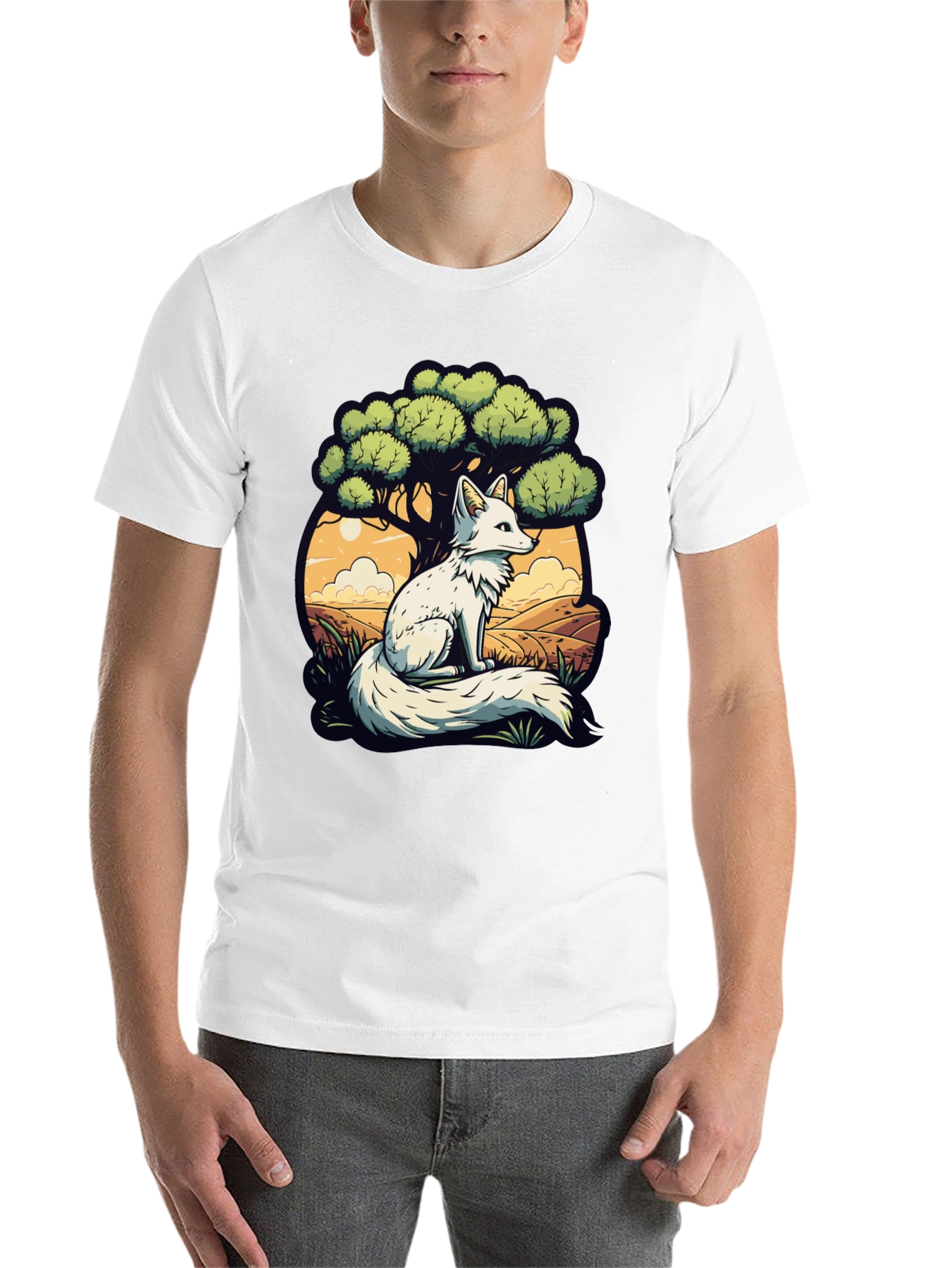 Black Arctic Fox Graphic Tee - Nature Lover's T-Shirt view 14