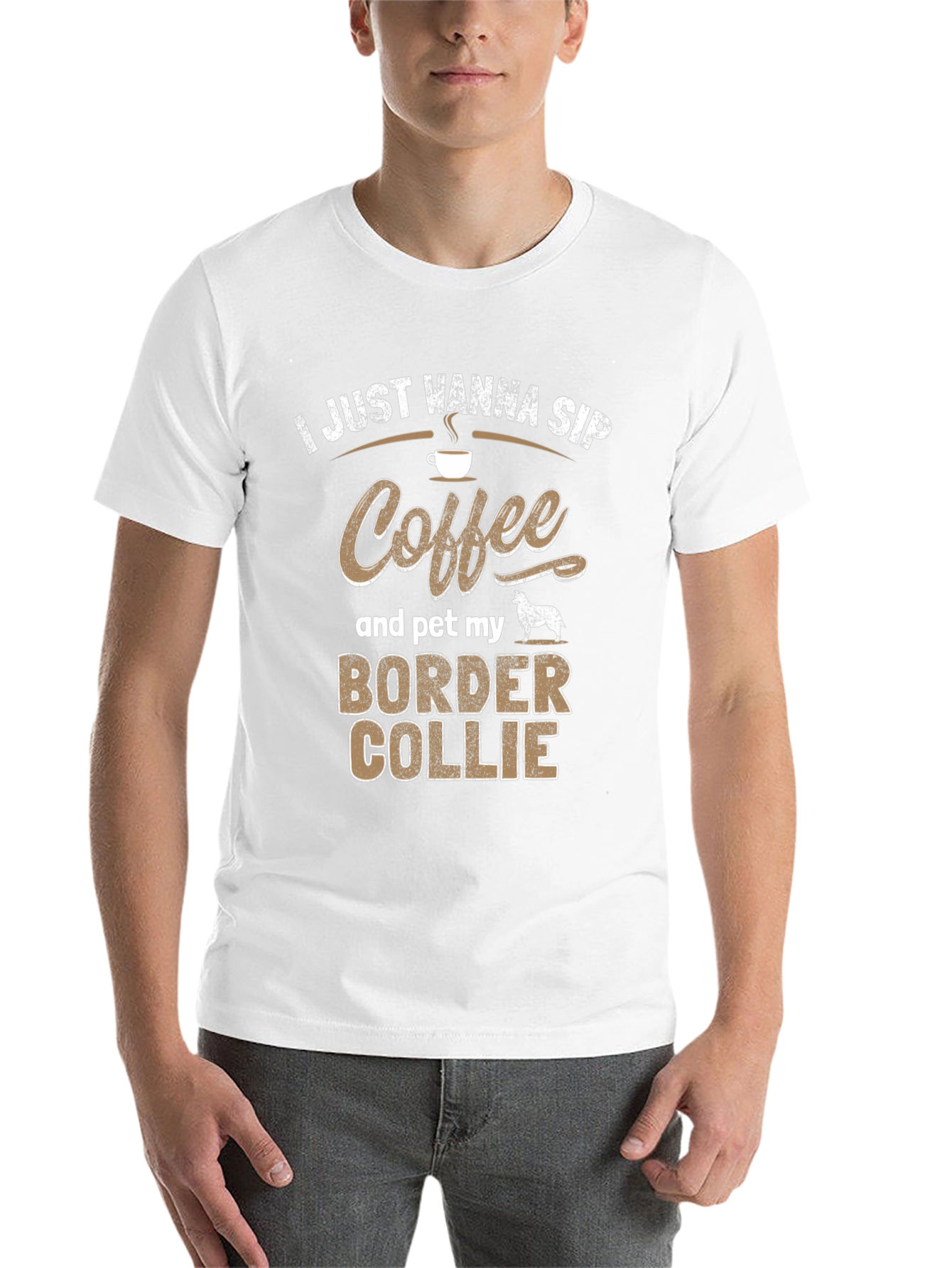 Black Coffee and Border Collie T-Shirt view 14