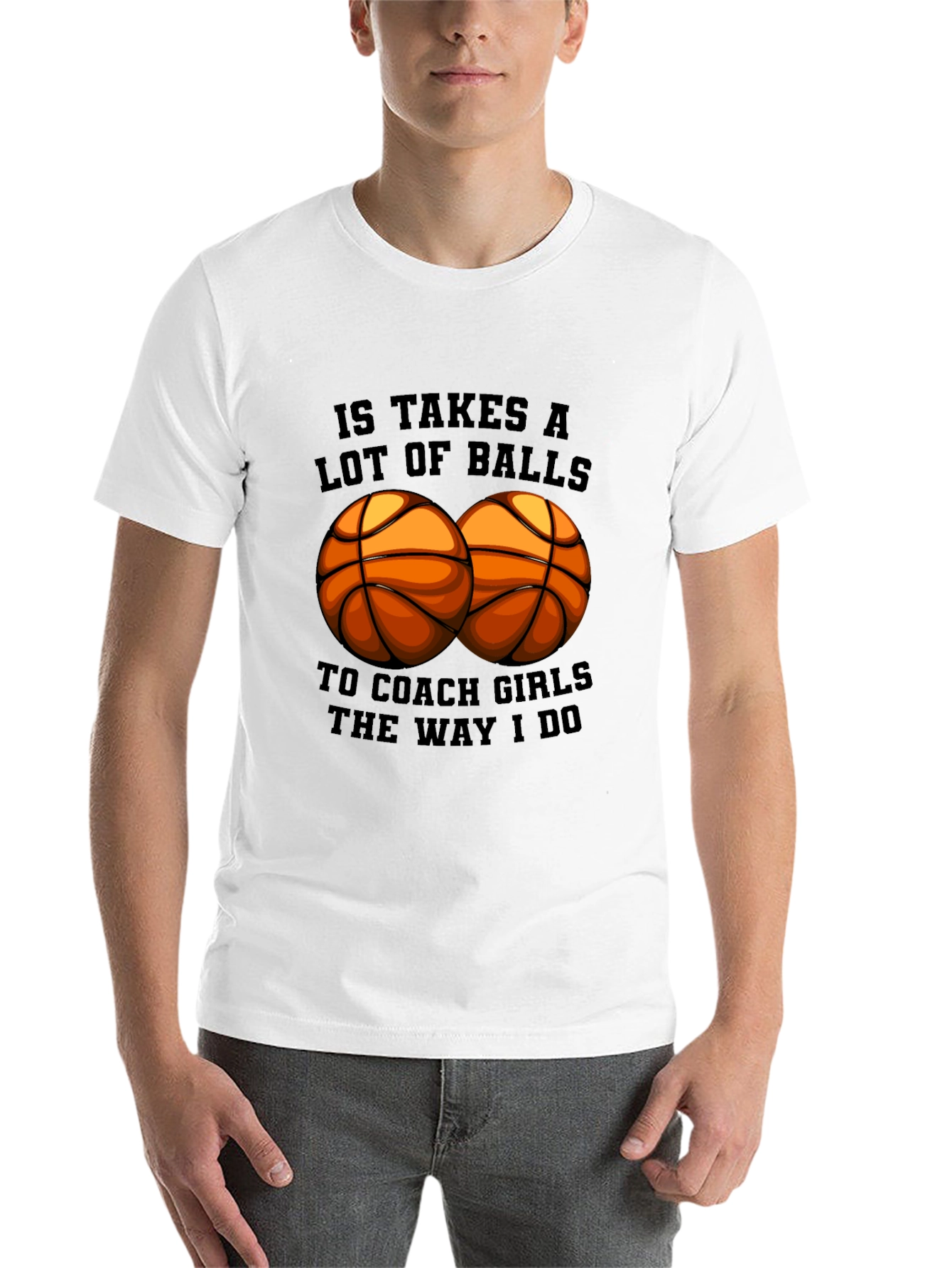 Black Funny Basketball Coach Graphic Tee Shirt view 14