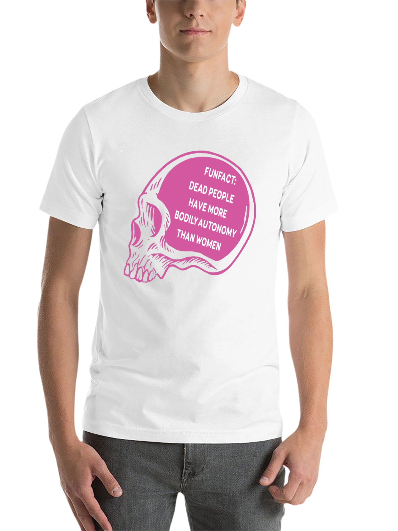 Black Bodily Autonomy Skull T-Shirt view 14