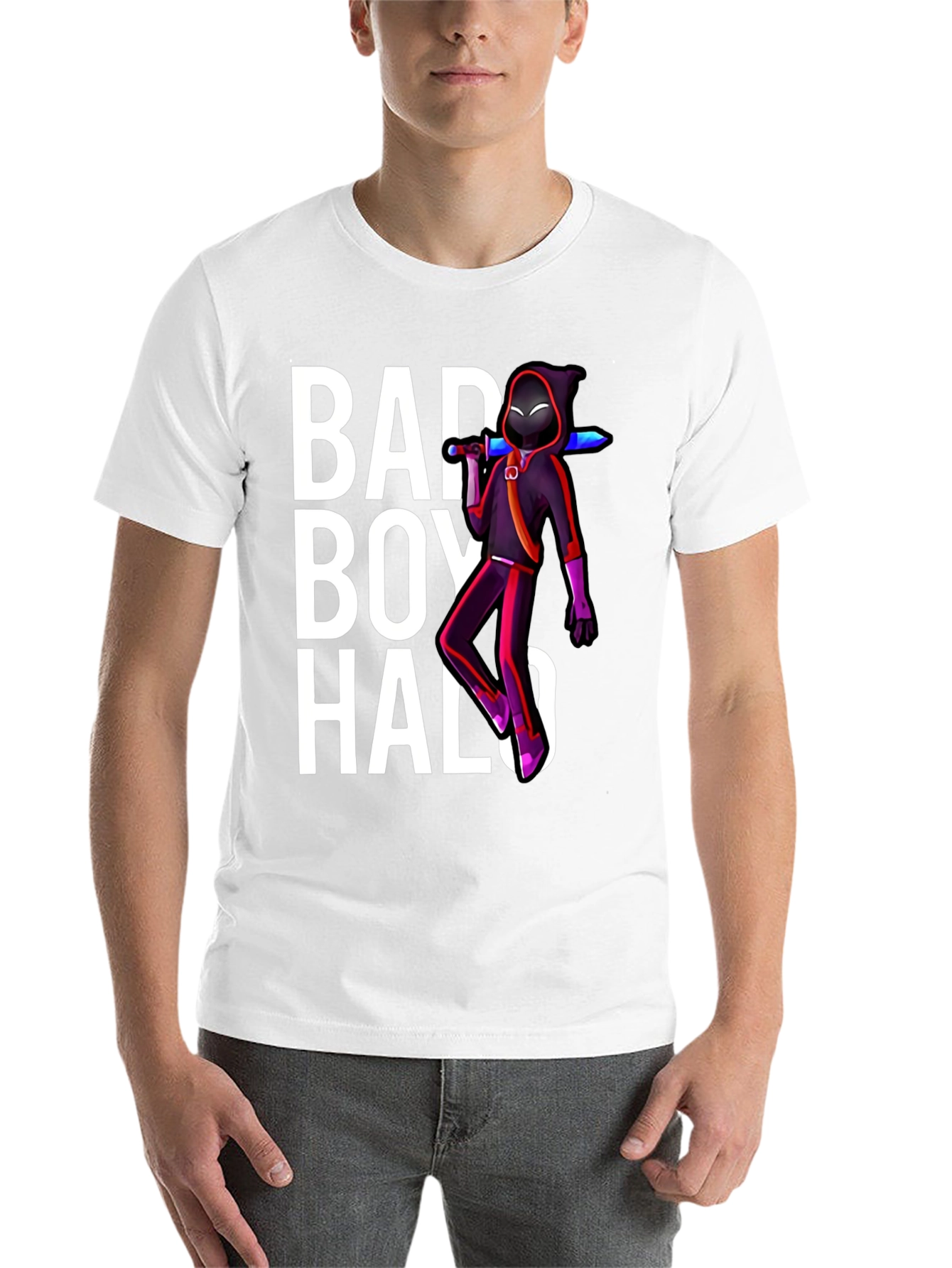 Black BadBoyHalo Graphic T-Shirt - Black Crew Neck view 14