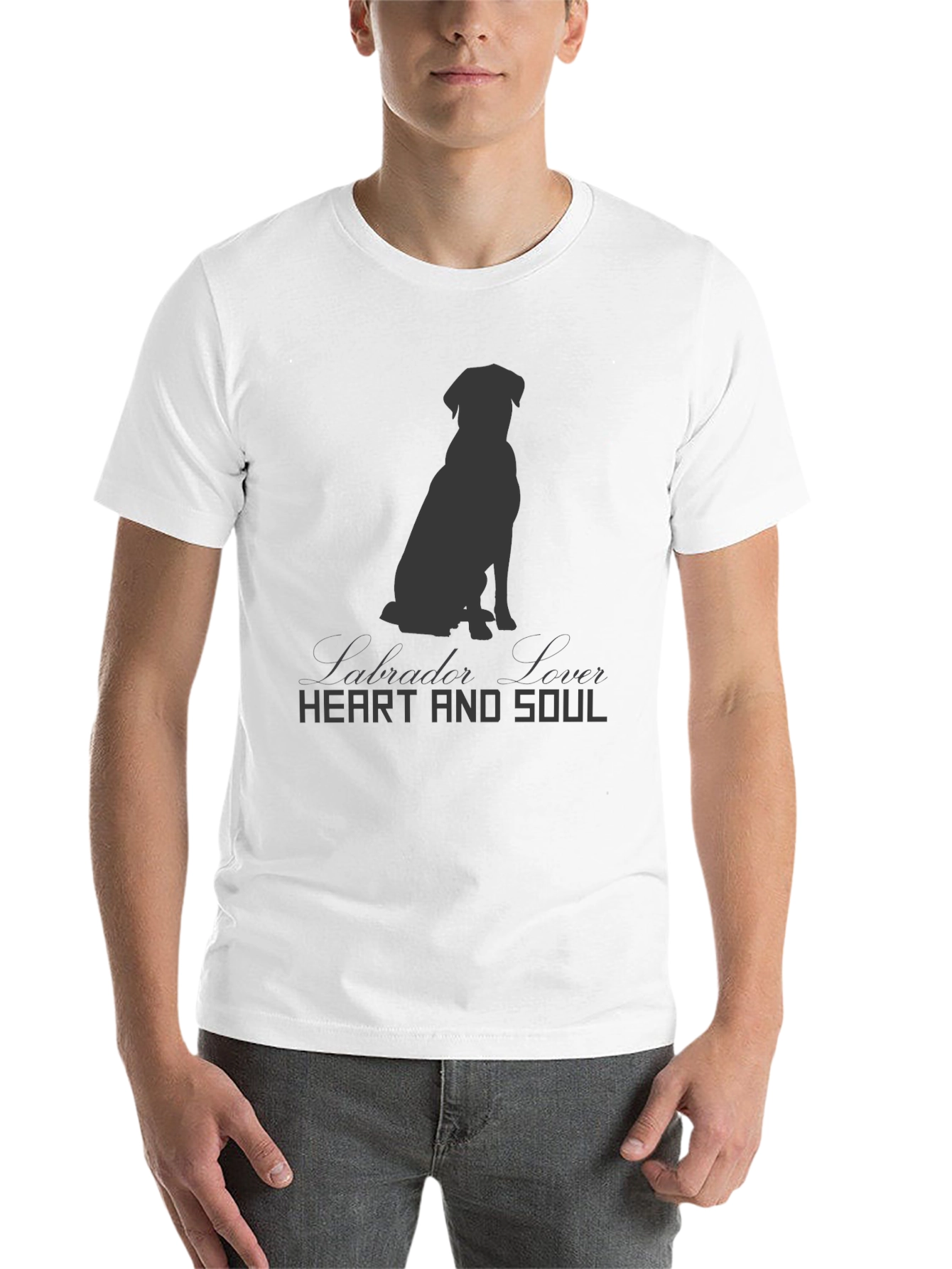 Black Labrador Lover Heart and Soul Black T-Shirt view 14