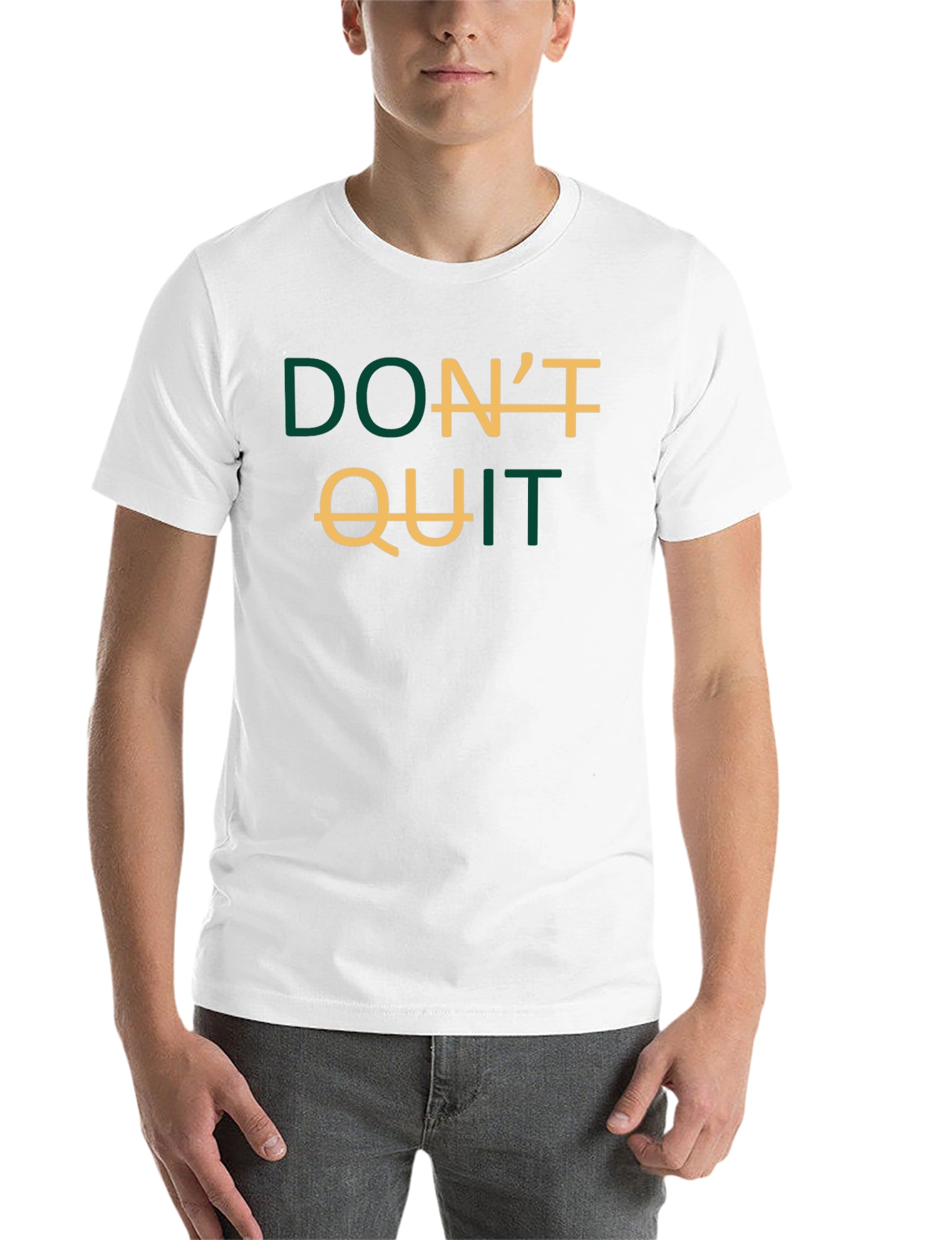 Black Inspirational Don't Quit Graphic T-Shirt view 14
