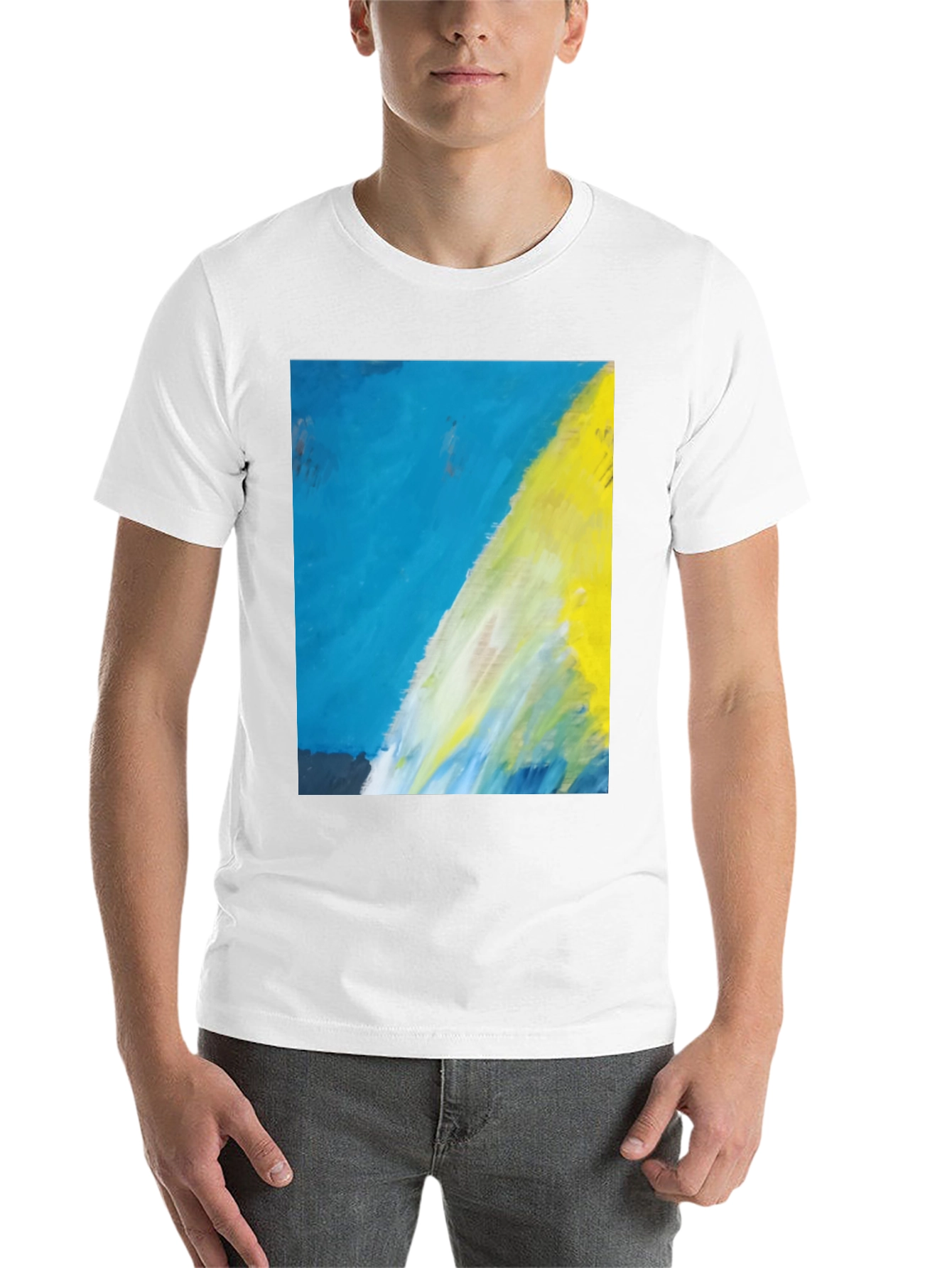 Black Abstract Art T-Shirt - Modern Graphic Tee view 14