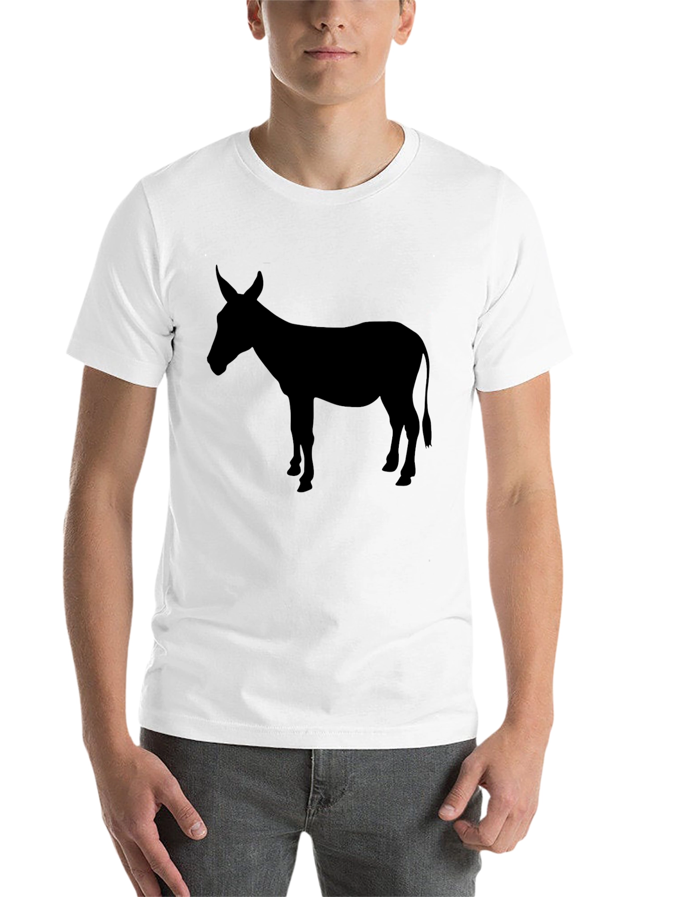 Black Black Donkey Silhouette Graphic T-Shirt view 14