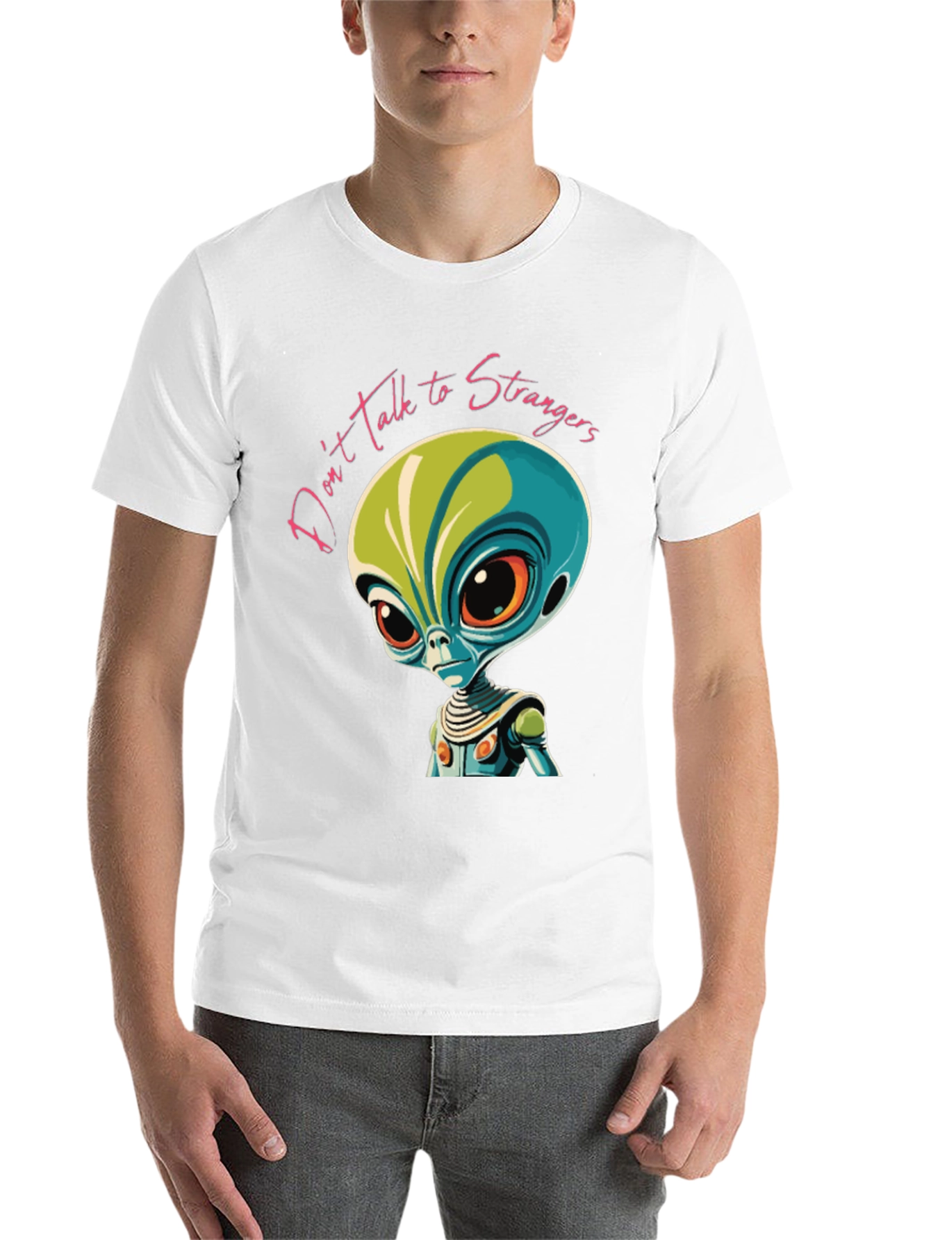 Black Don't Talk to Strangers Alien Graphic Tee view 14