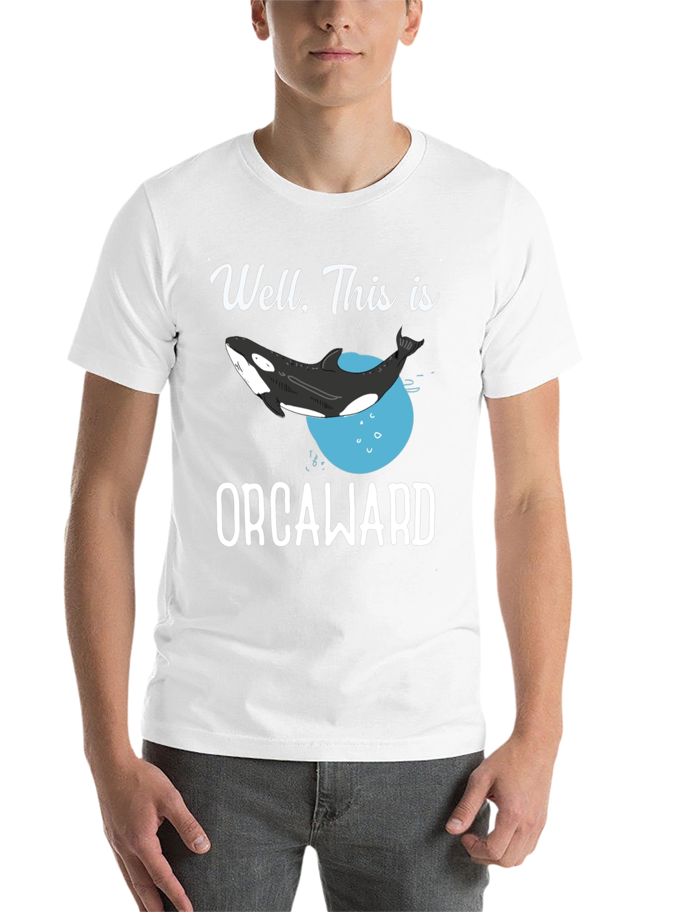 Black Orcaward T-Shirt - Funny Orca Whale Graphic Tee view 14