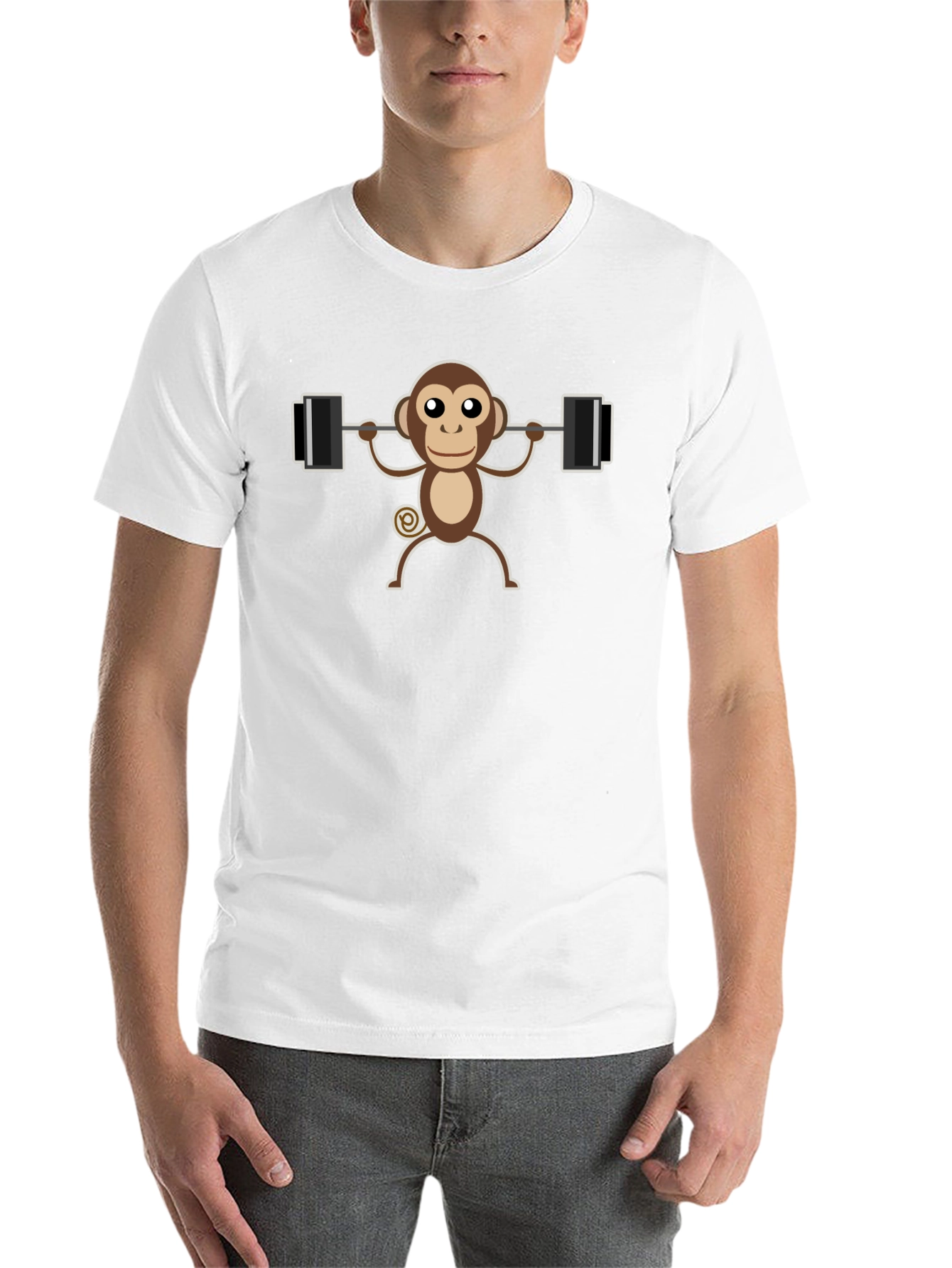 Black Monkey Barbell T-Shirt - Lift Like a Pro! view 14