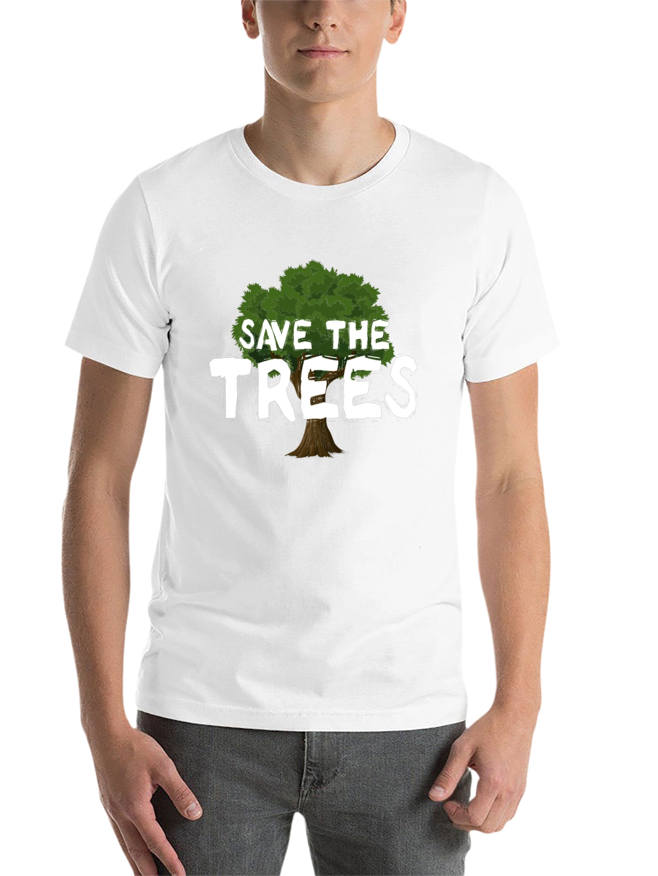 Black Save the Trees Graphic T-Shirt - Eco-Friendly Tee view 14