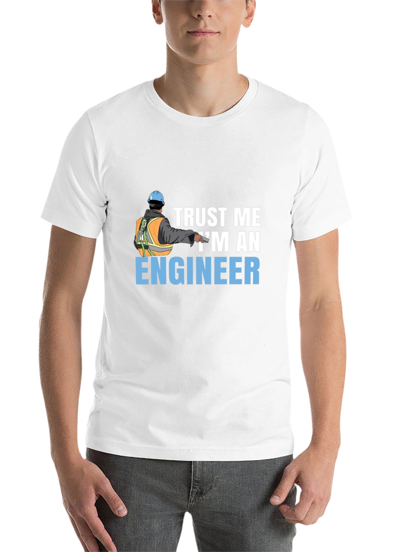 Black Trust Me I'm An Engineer Black T-Shirt view 14
