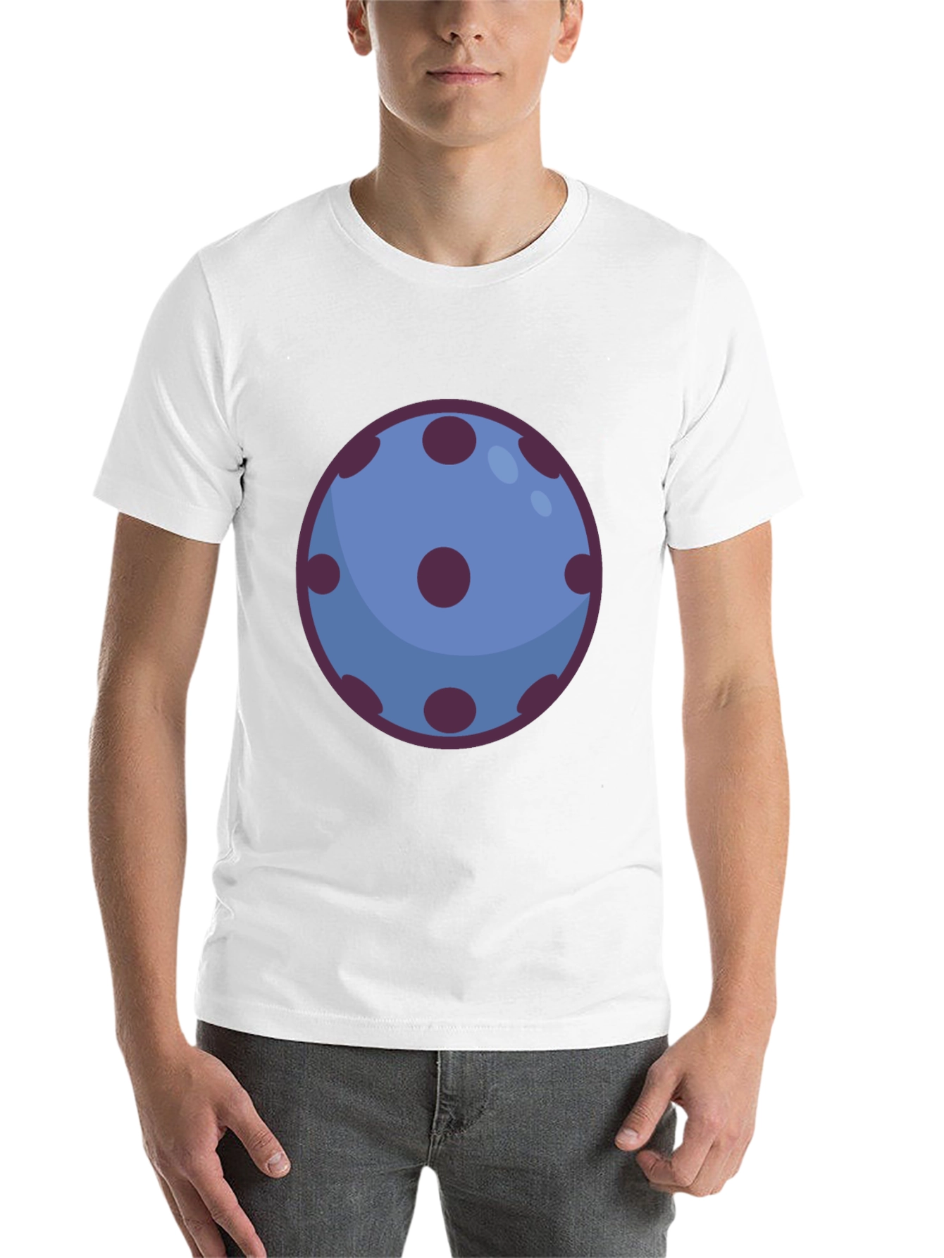 Black Abstract Polka Dot Orb Graphic Tee - Unisex Casual Top view 14