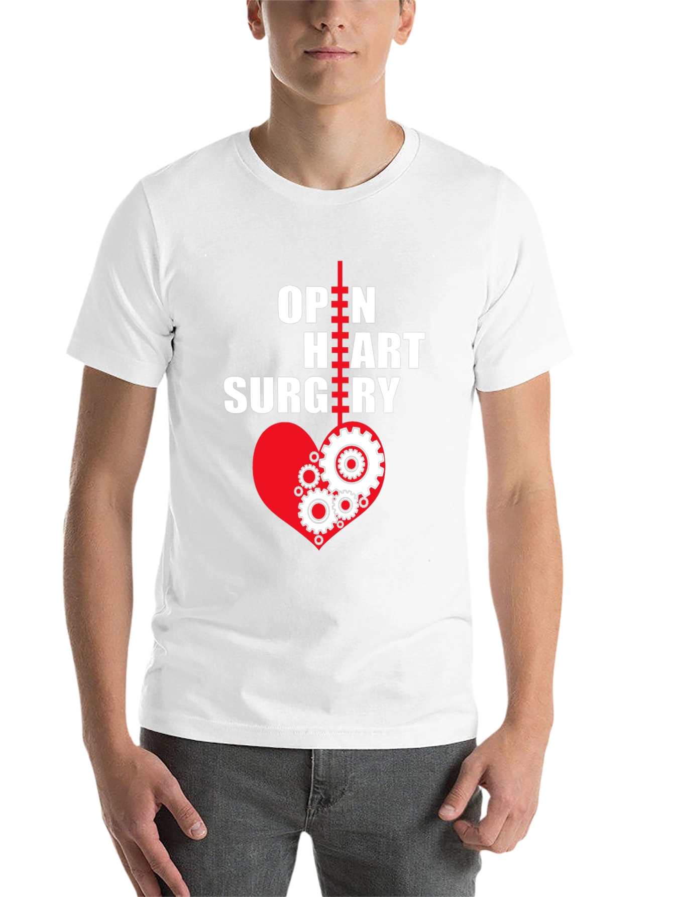 Black Open Heart Surgery T-Shirt - Heart Gears view 14