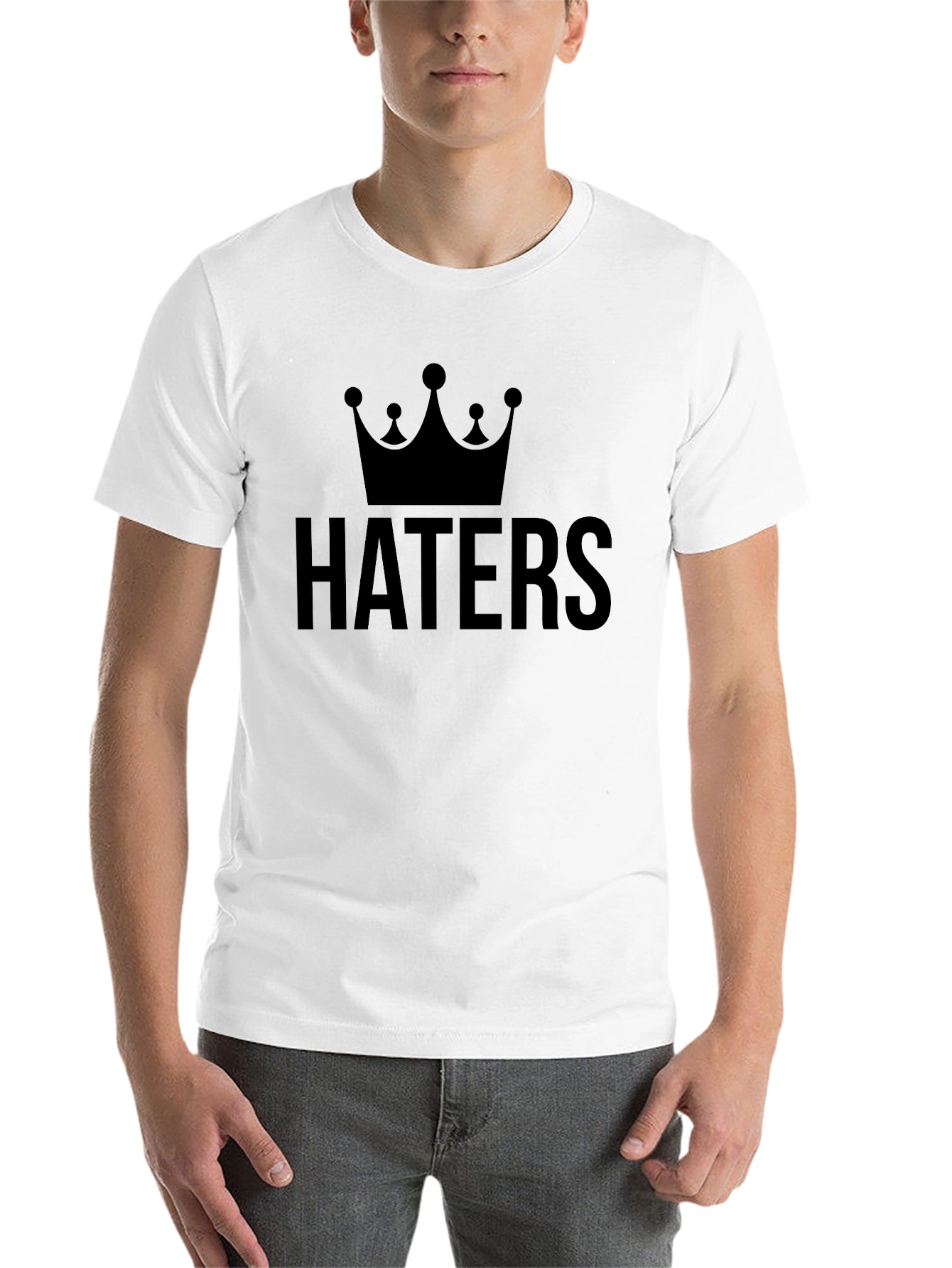 Black Haters Crown Black Graphic Tee view 14