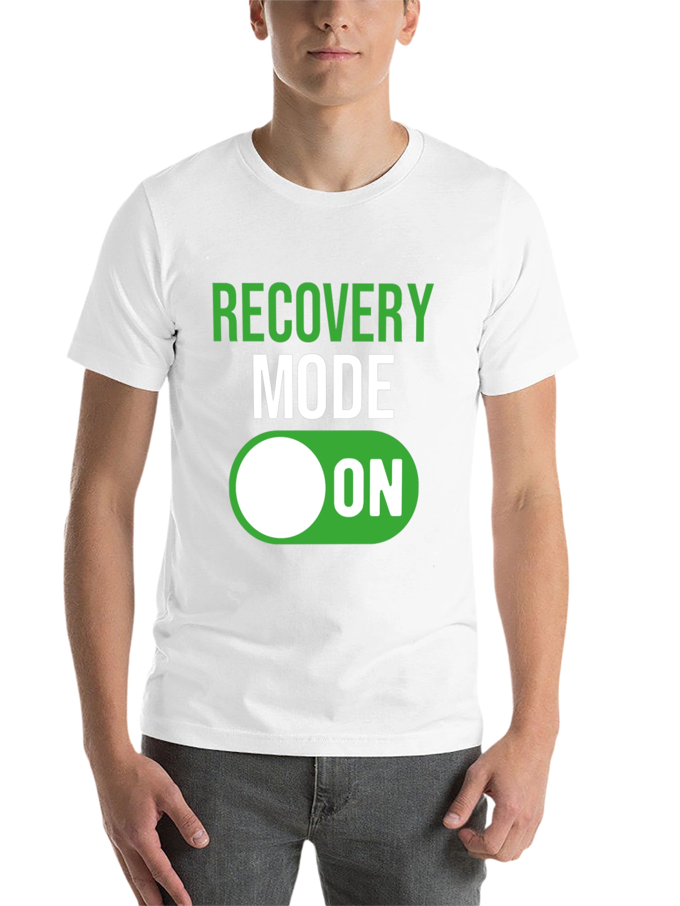 Black Recovery Mode ON T-Shirt - Funny Get Well Gift view 14