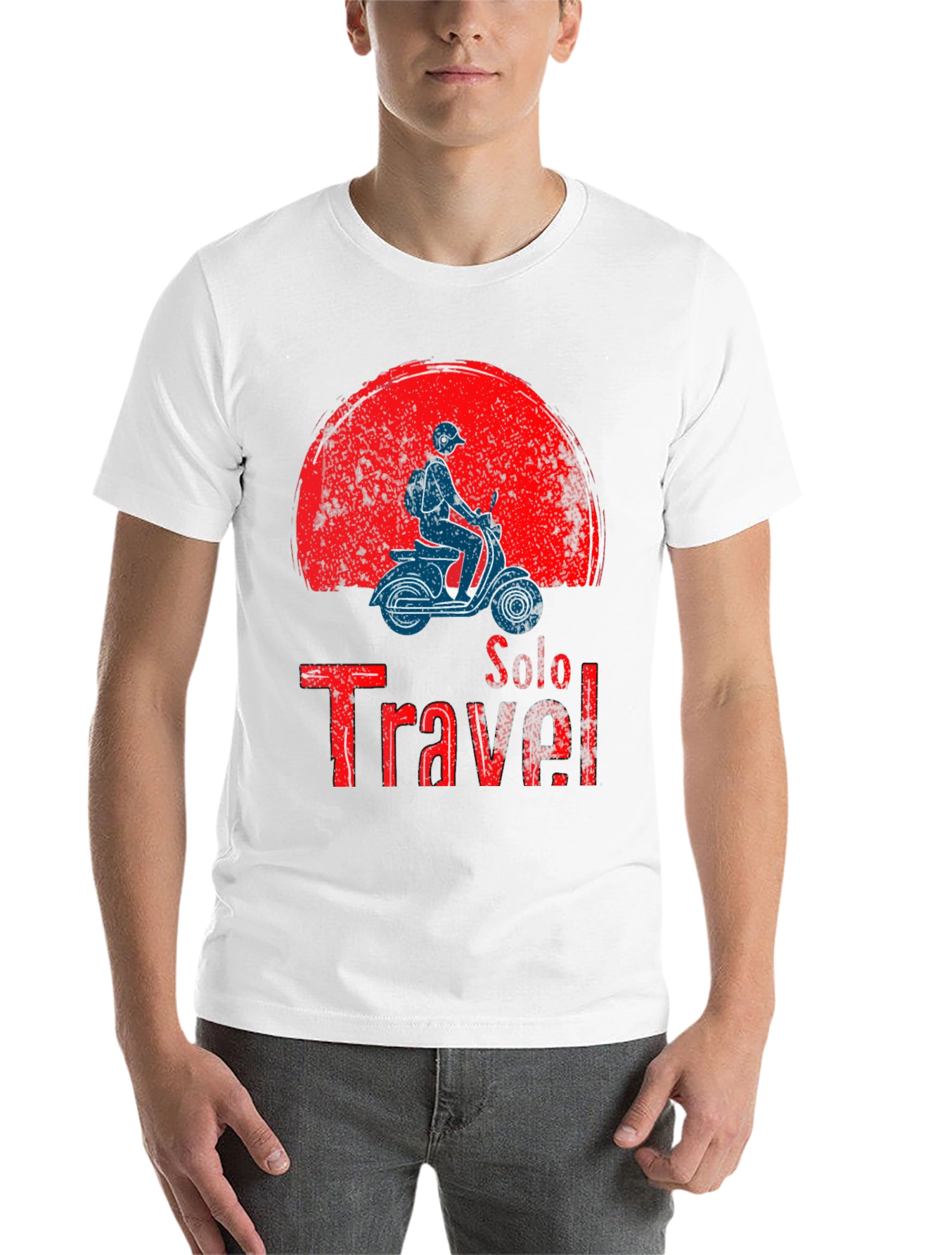 Solo Travel Graphic T-Shirt - Scooter Design - 14