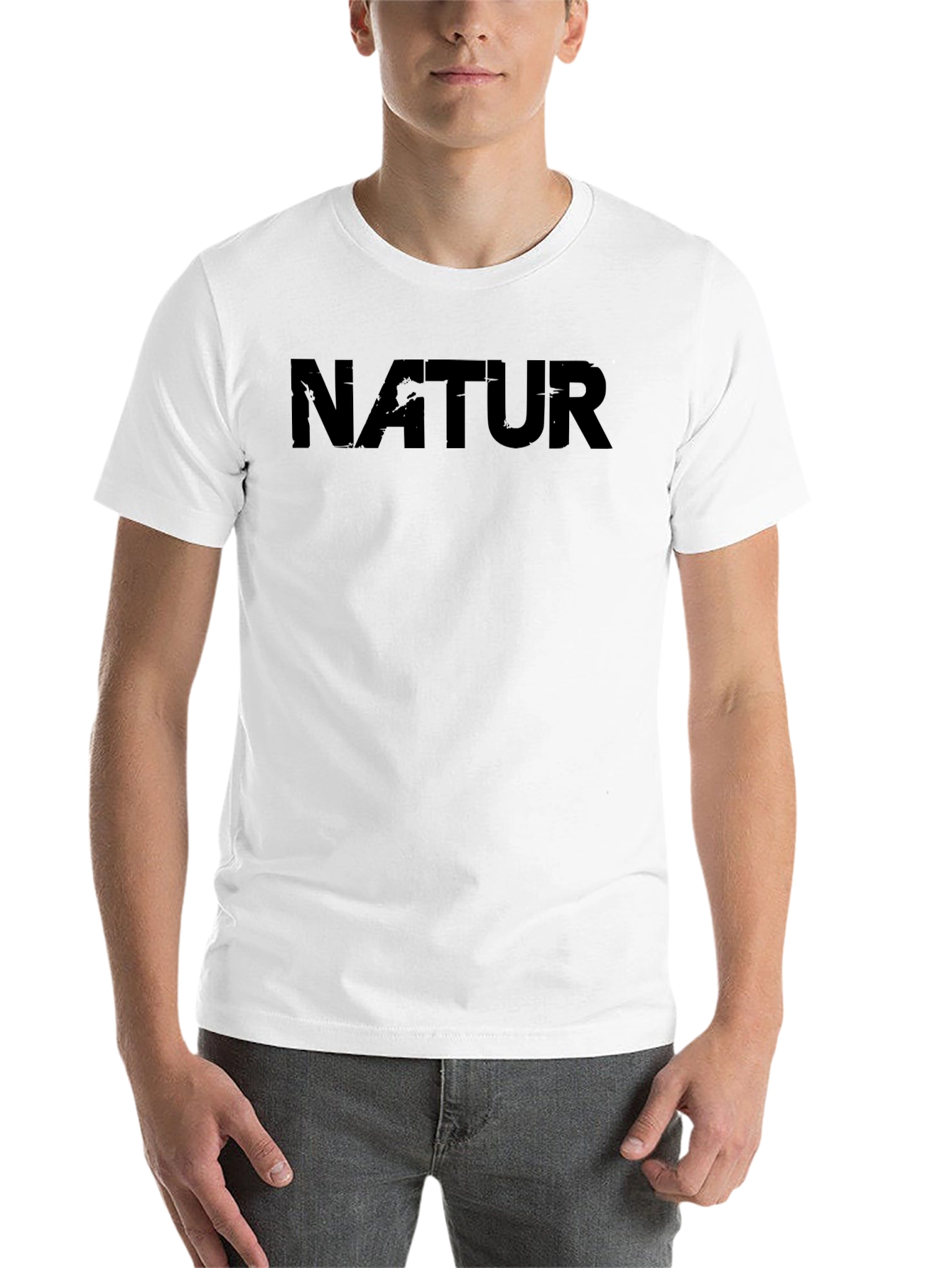 Black Natur Graphic Black T-Shirt Casual Wear view 14