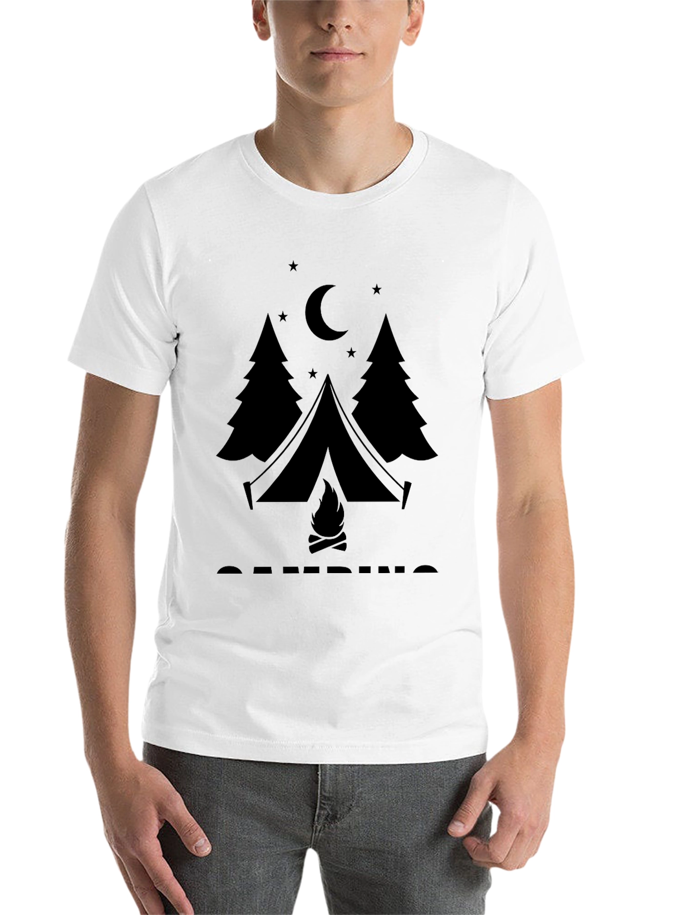 Black Camping Graphic Tee - Adventure Awaits! view 14