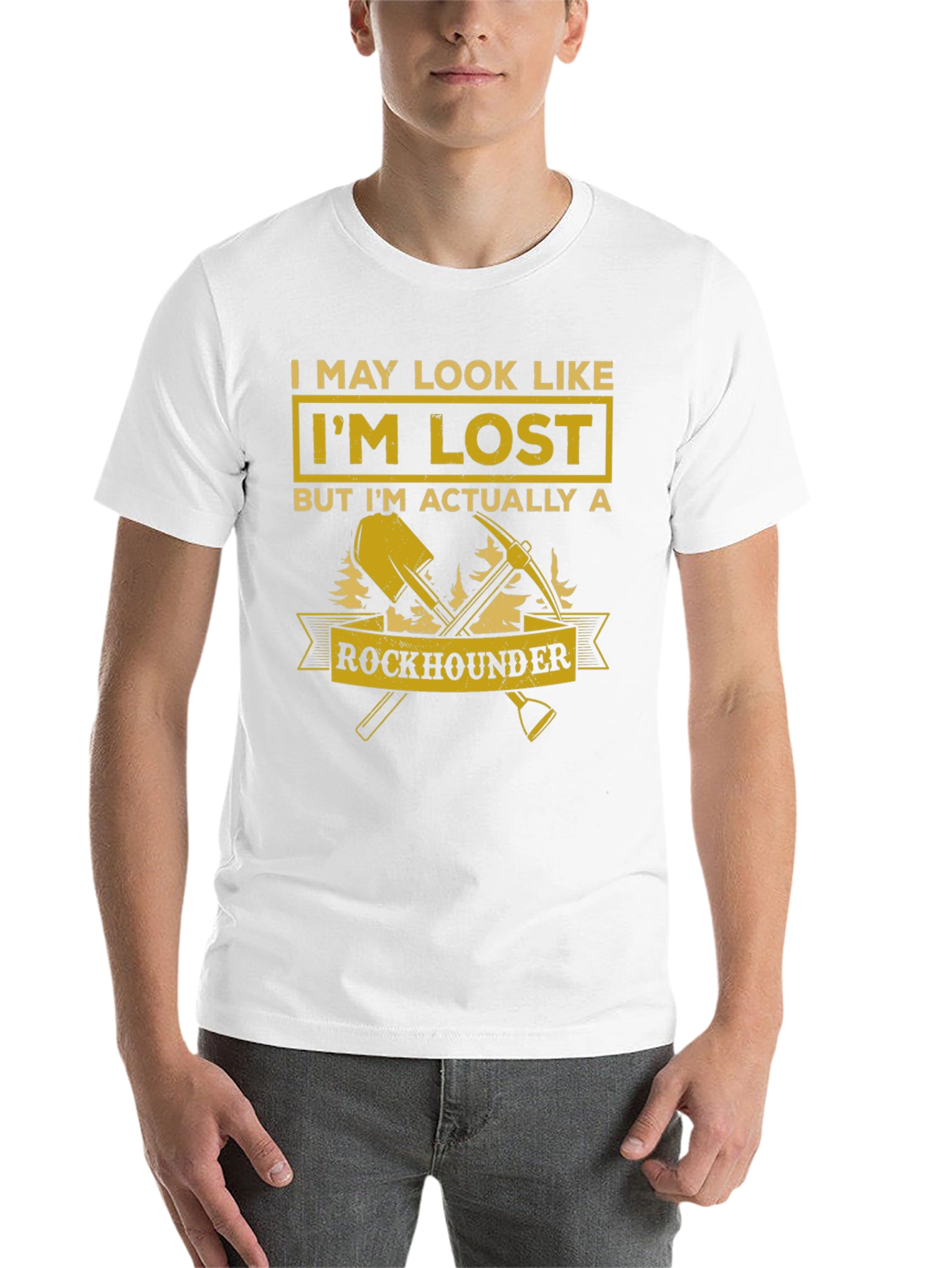 Black Rockhounder T-Shirt: I May Look Like I'm Lost view 14