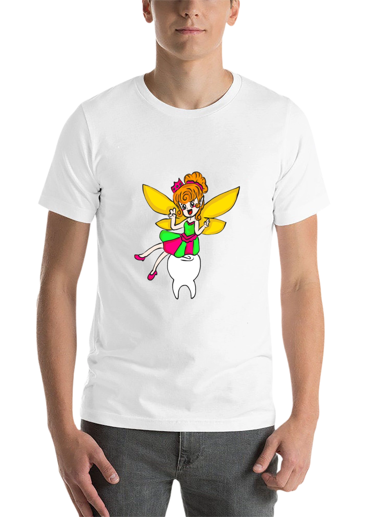 Black Tooth Fairy Graphic Tee - Unisex Black T-Shirt view 14