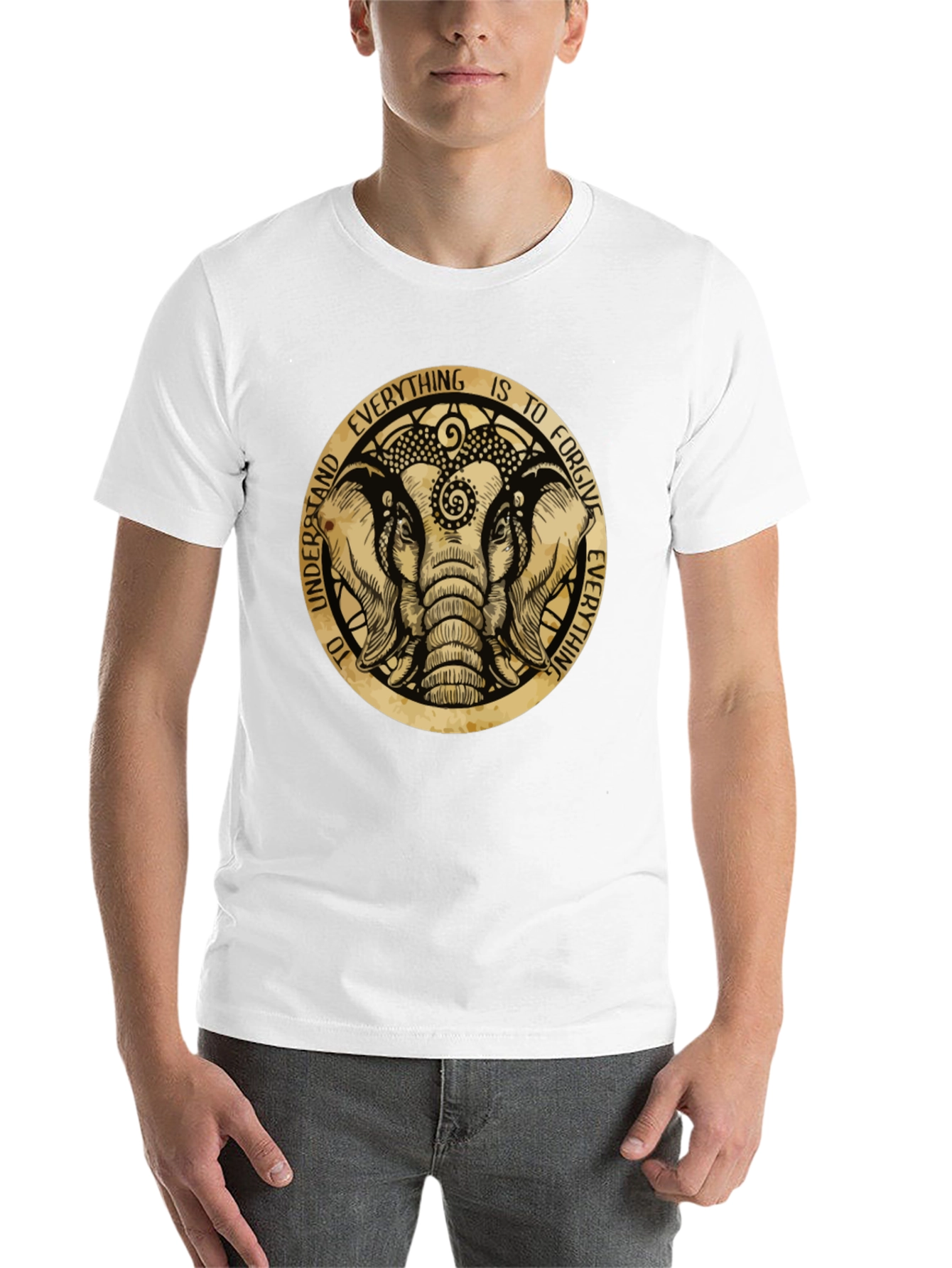 Black Elephant Forgiveness Graphic T-Shirt view 14