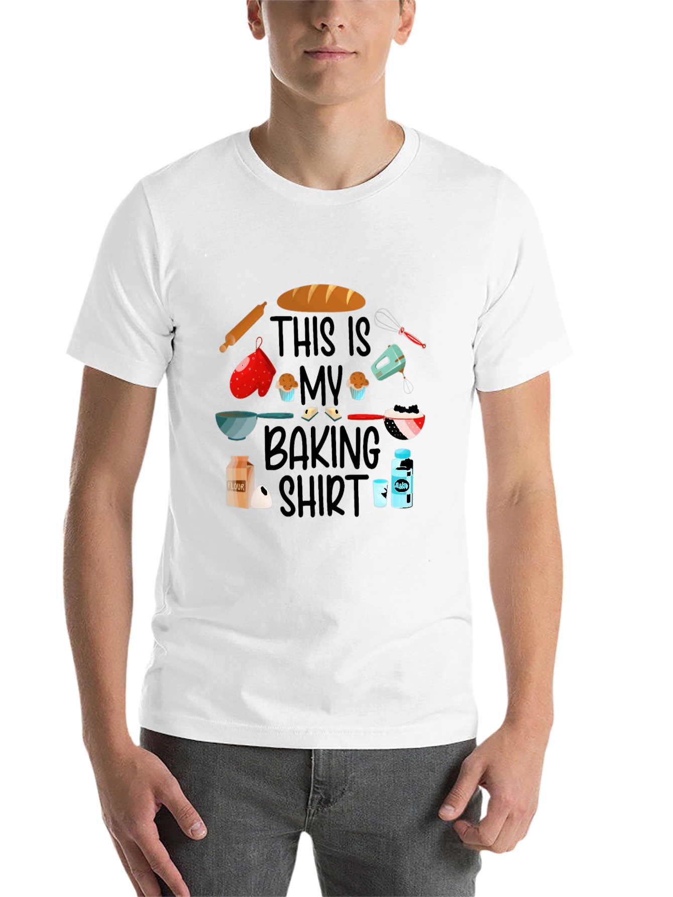 Black This Is My Baking Shirt - Novelty Graphic Tee view 14