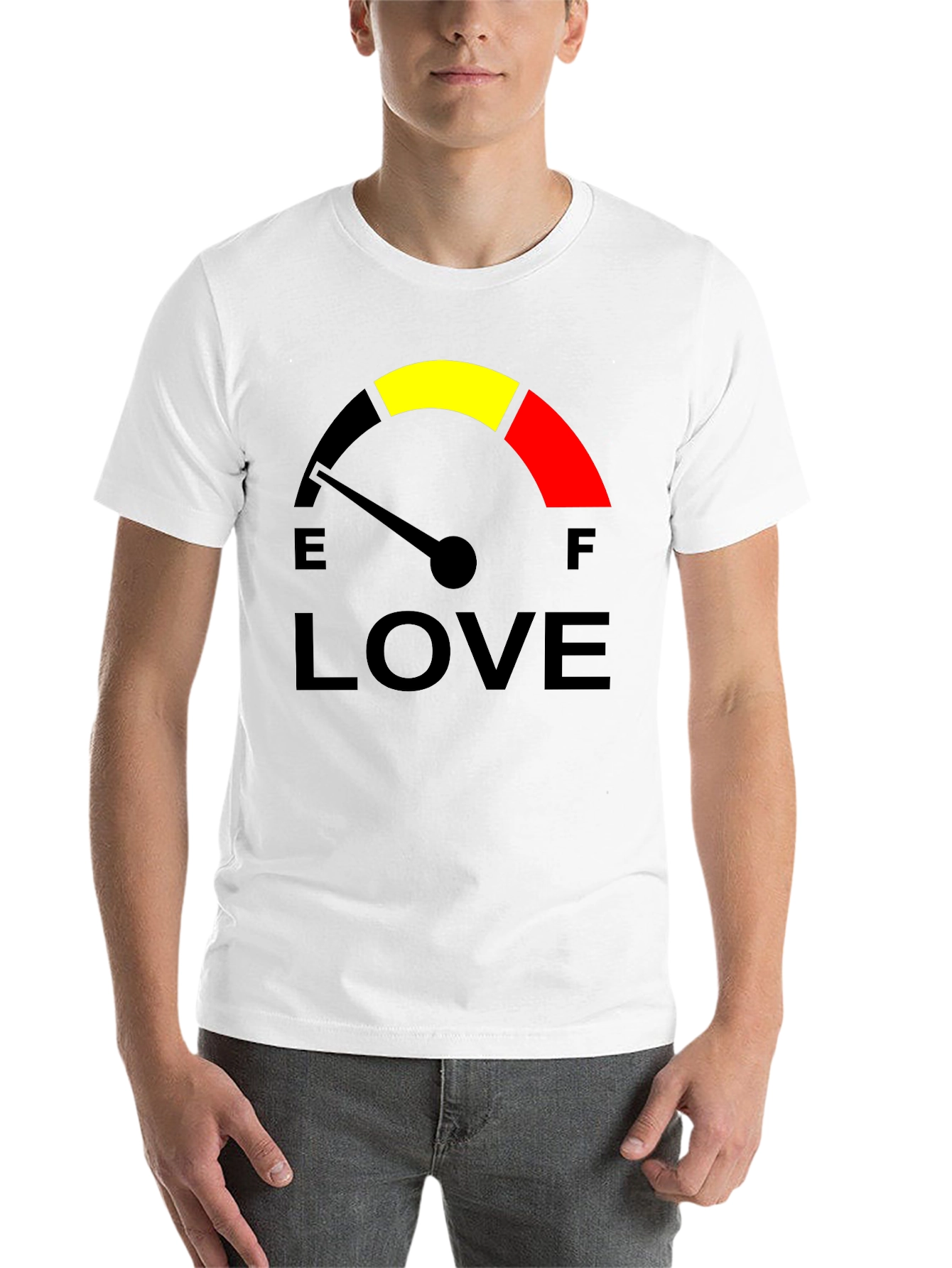 Black Love Meter T-Shirt - Full of Love Graphic Tee view 14