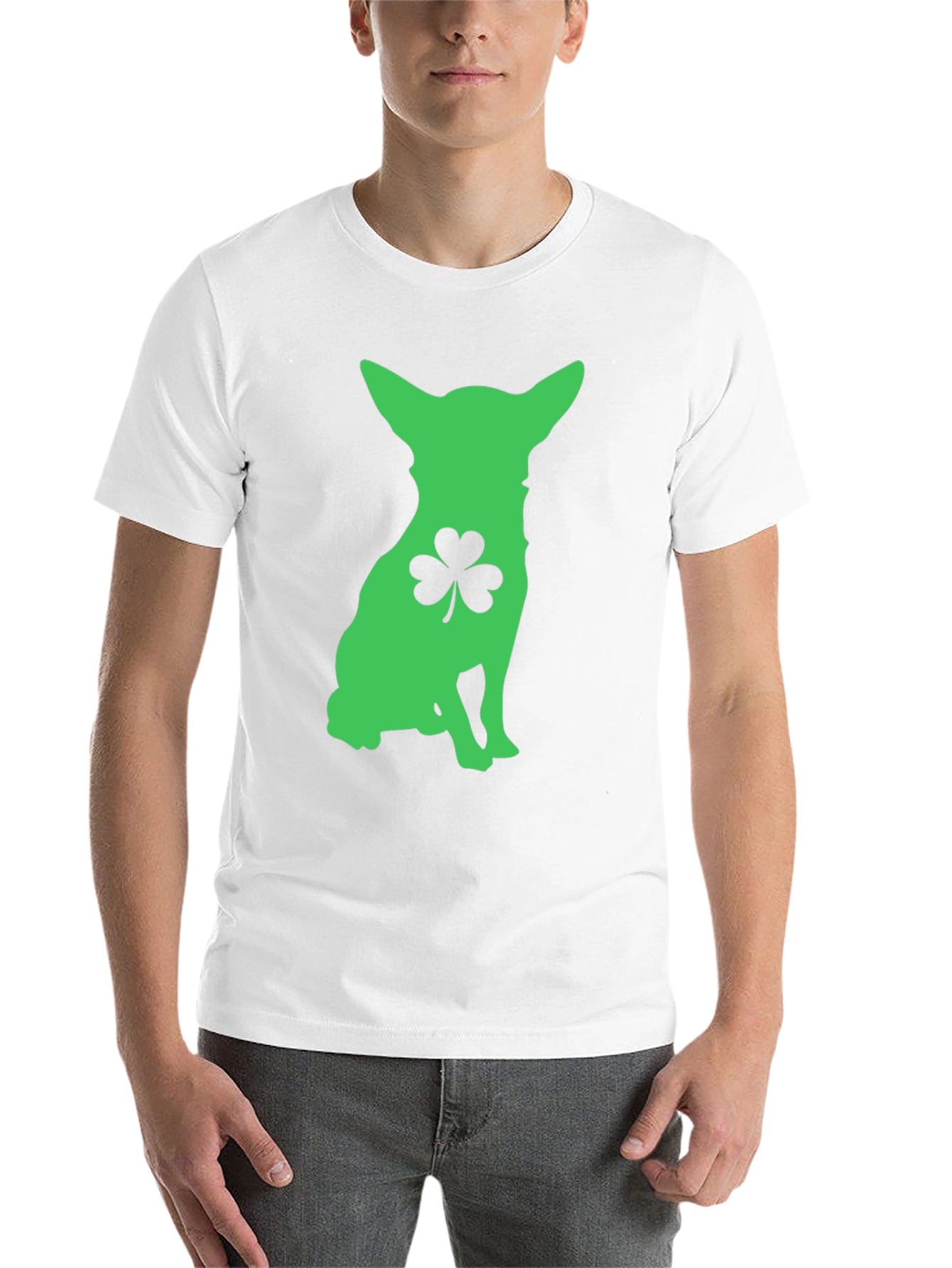 Black St. Patrick's Day Dog T-Shirt view 14