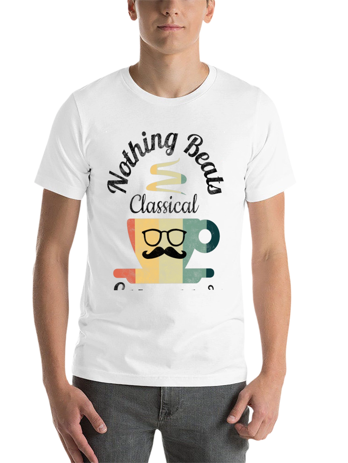 Black Nothing Beats Classical Coffee T-Shirt view 14