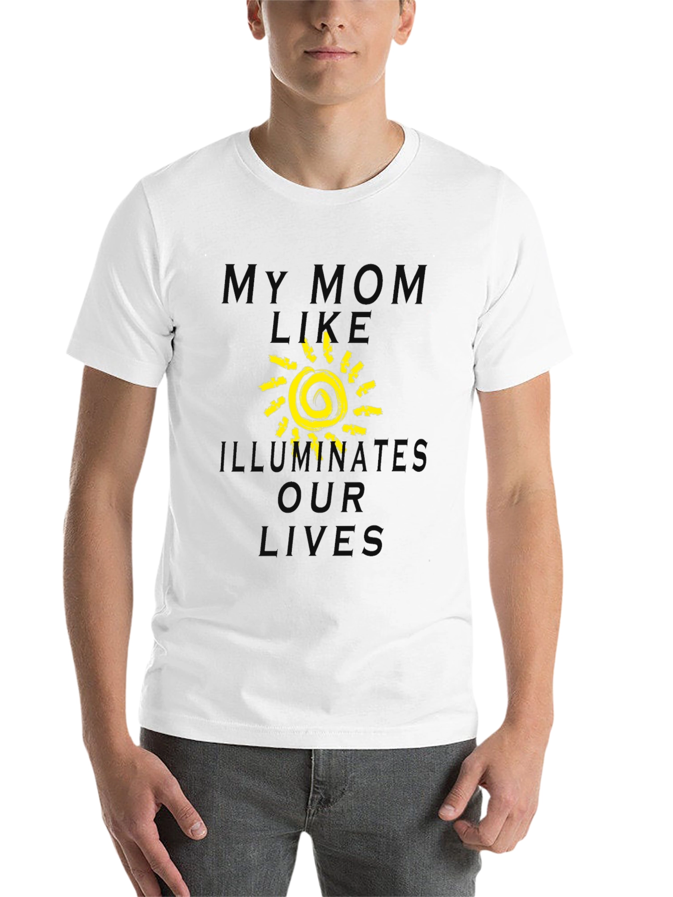 Black My Mom Illuminates Our Lives T-Shirt view 14
