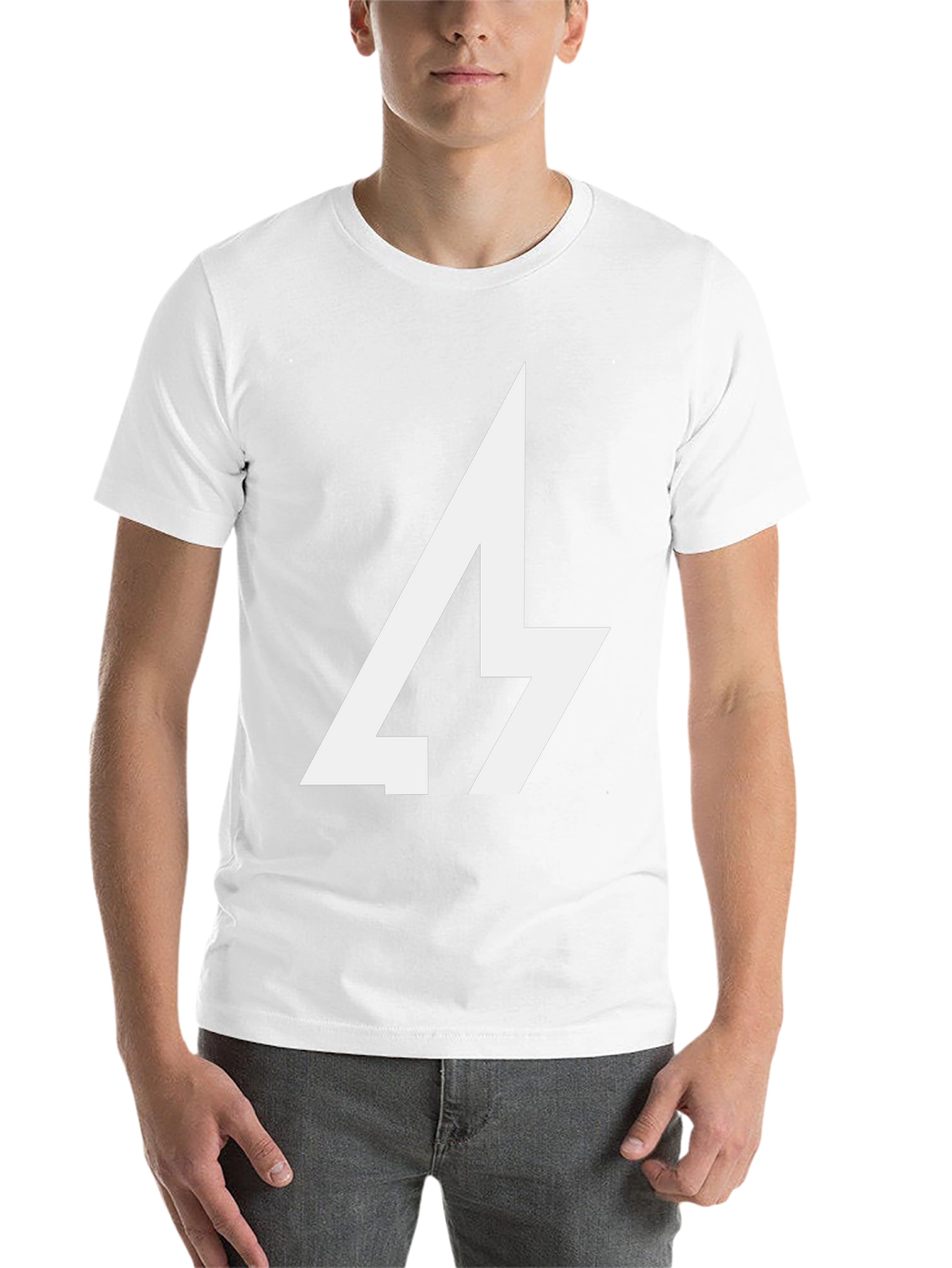 Black Bold Graphic Tee - Lightning Bolt Design view 14