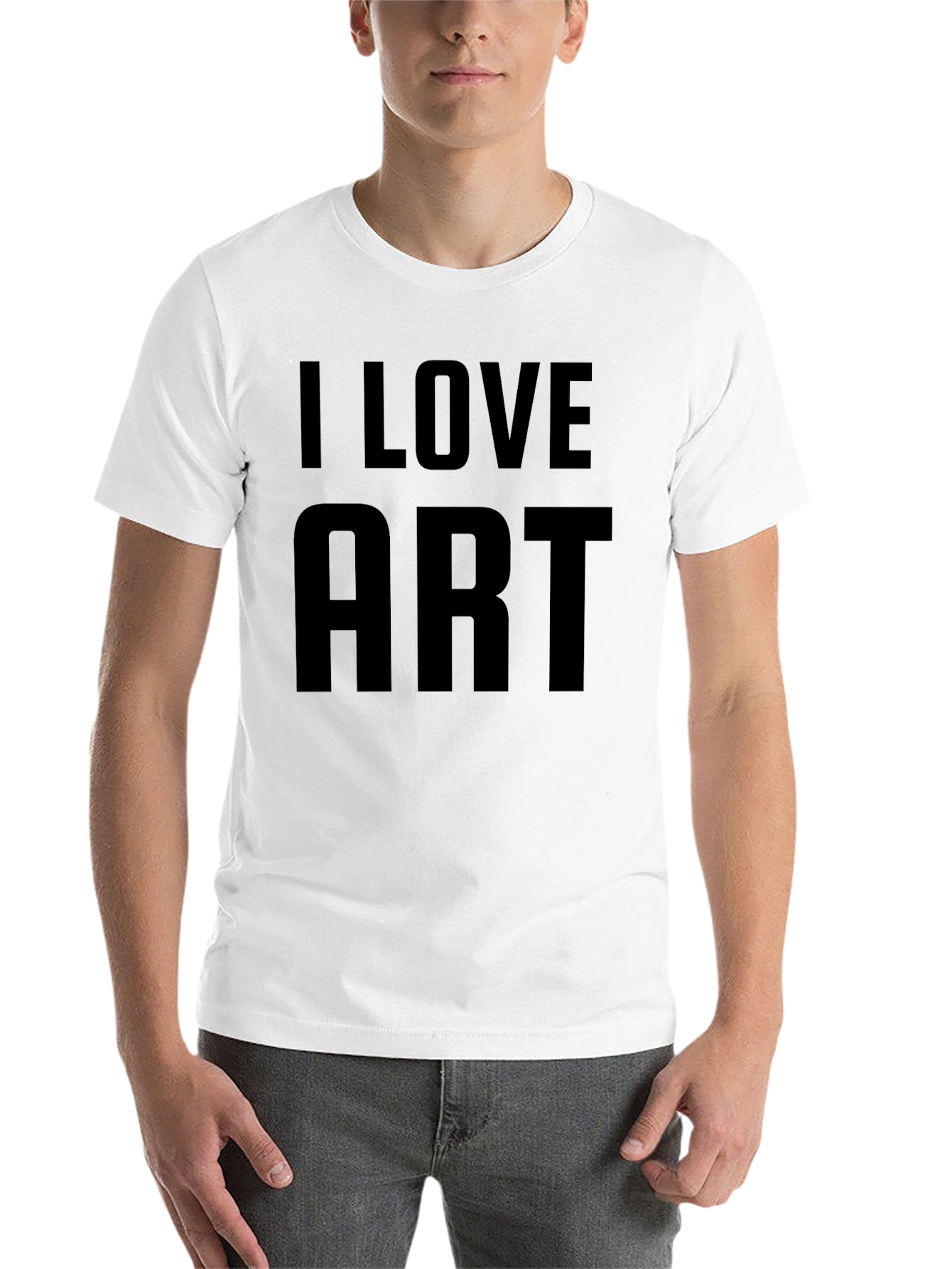 Black I Love Art Graphic T-Shirt view 14