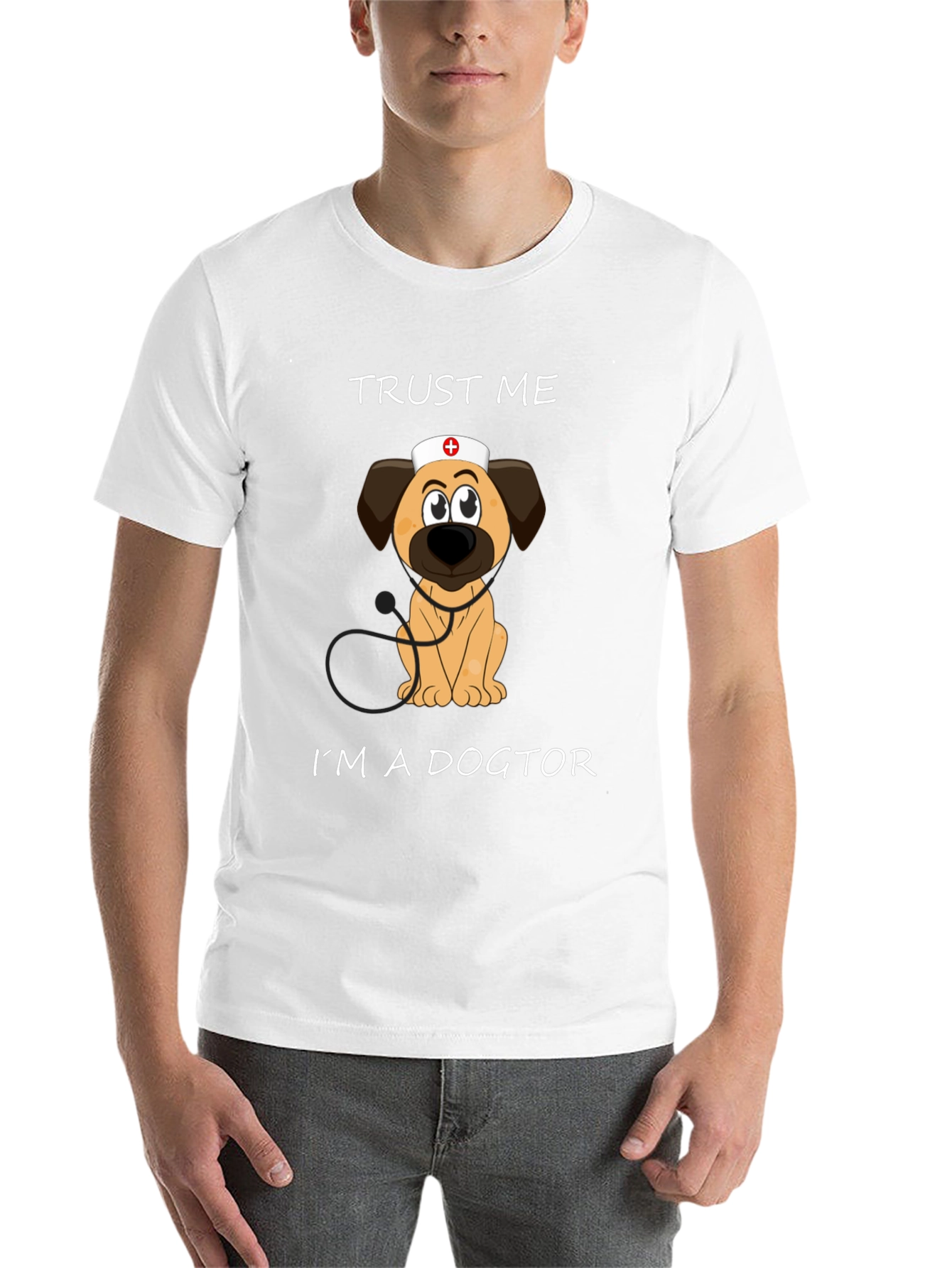 Black Trust Me I'm A Dogtor T-Shirt view 14