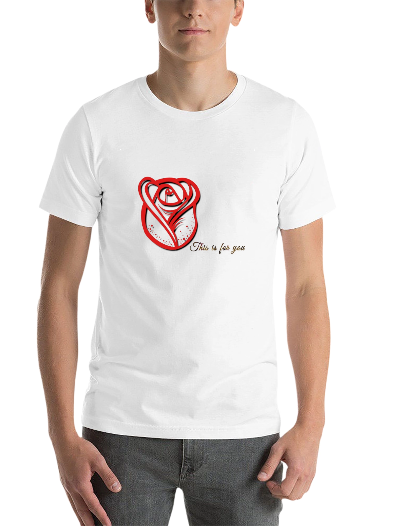 Black Rose Graphic Men's Black T-Shirt view 14