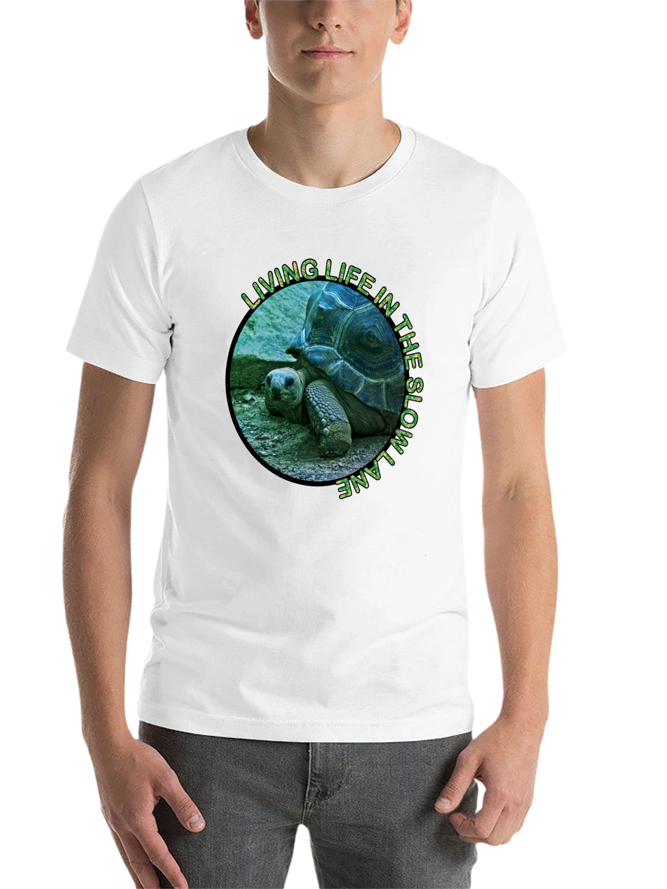 Black Slow Lane Turtle Graphic T-Shirt view 14