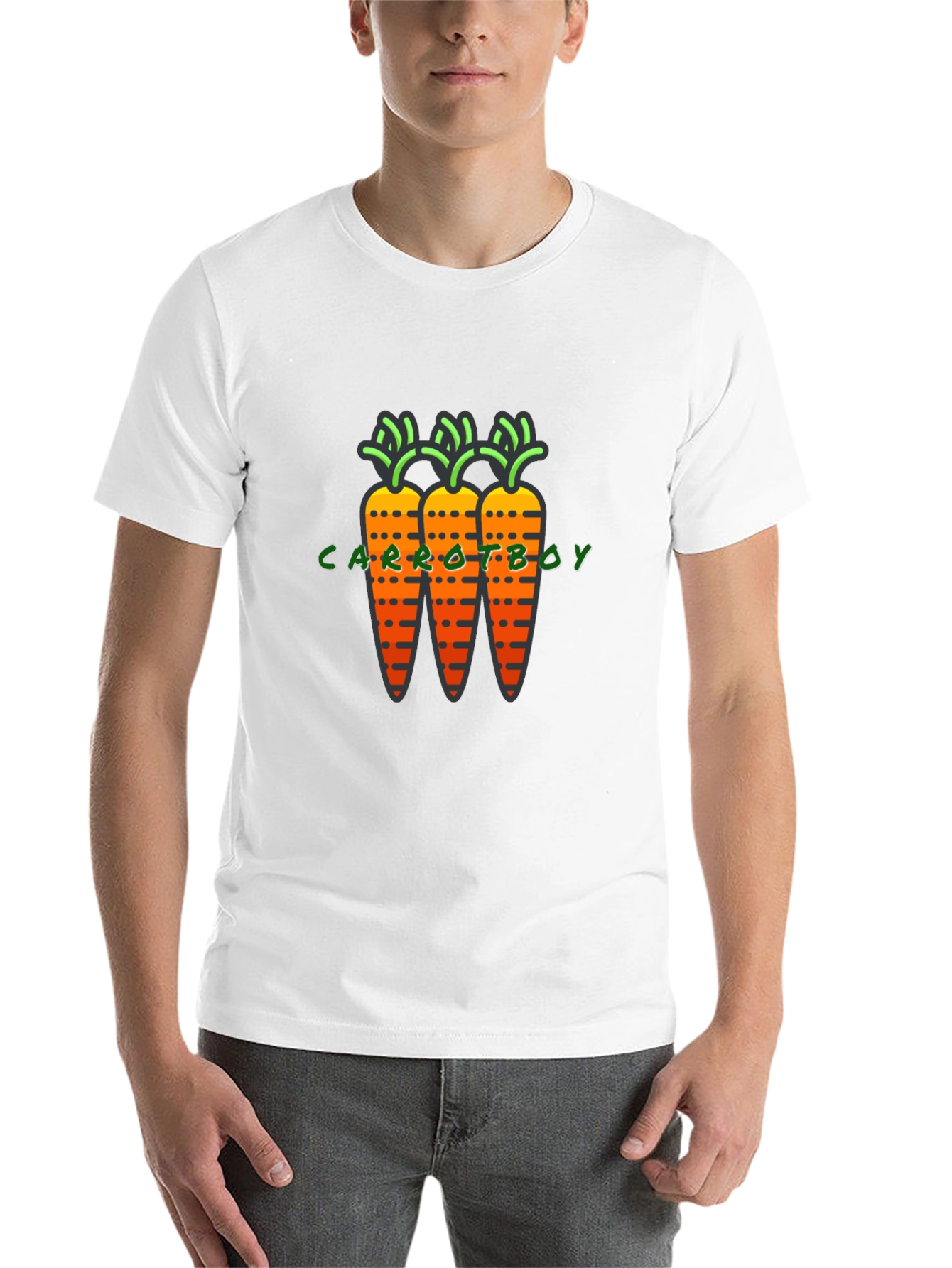 Black Carrot Boy Graphic T-Shirt - Quirky & Fun view 14