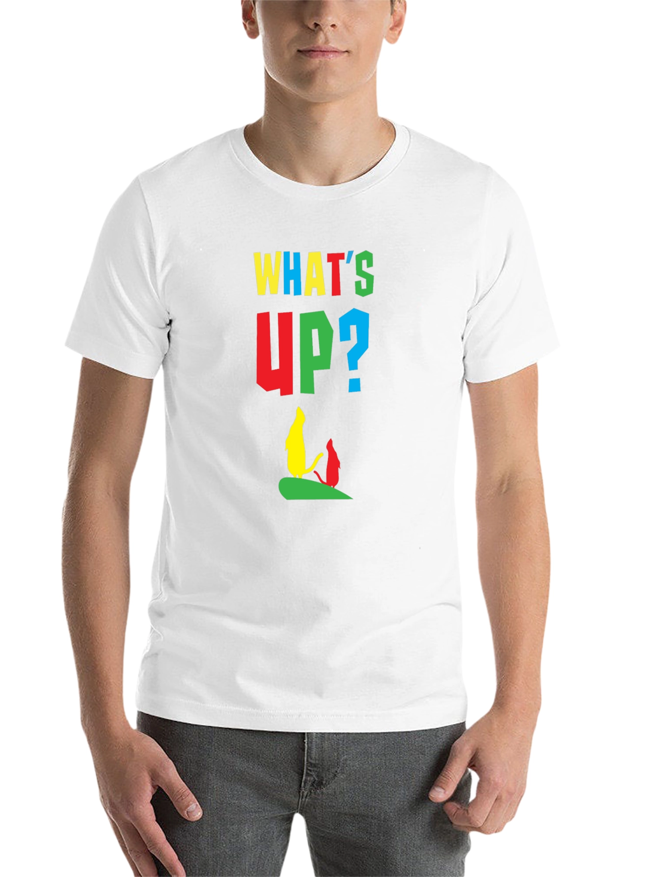 Black Whimsical Cartoon Graphic Tee - What's Up? view 14