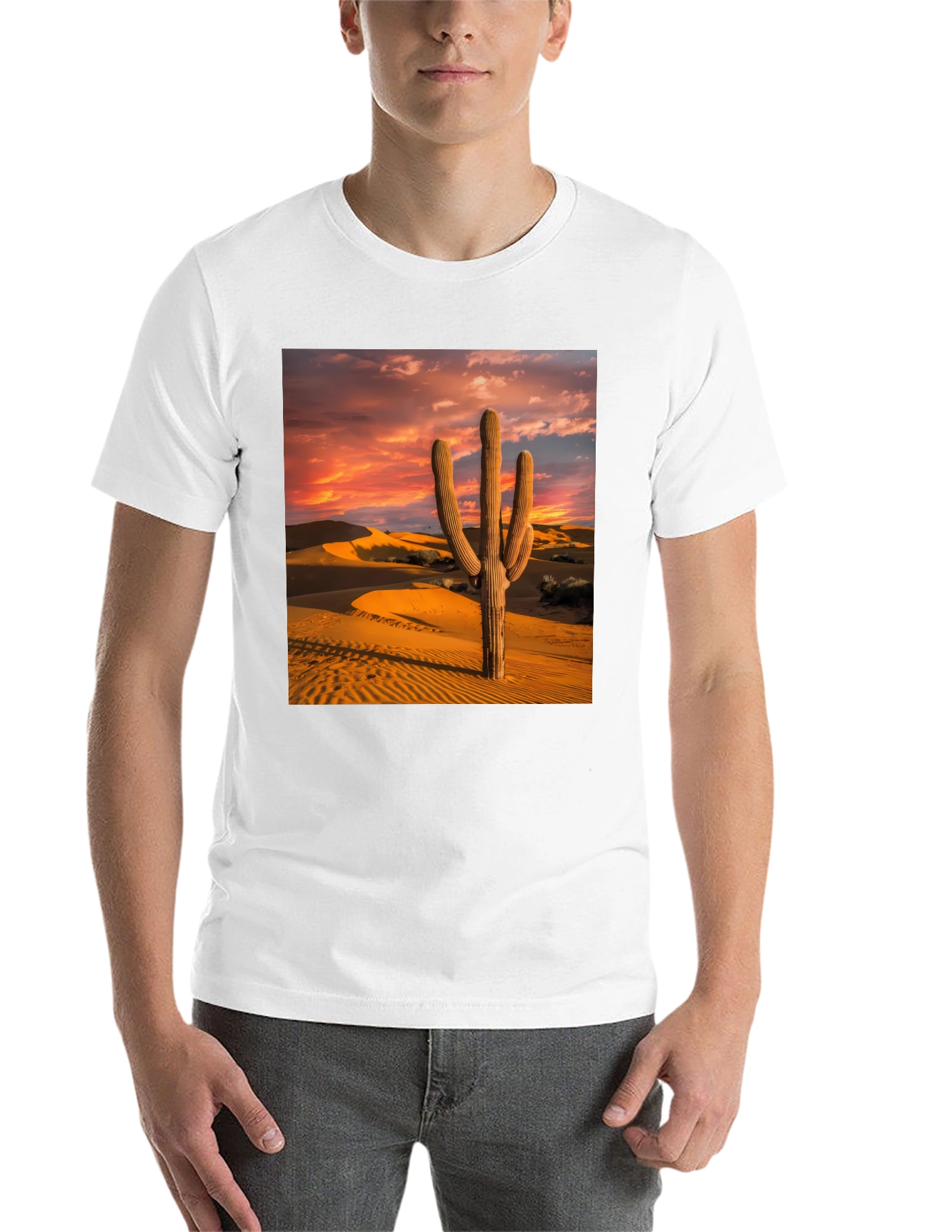 Black Cactus Sunset Tee - Desert Vibes view 14