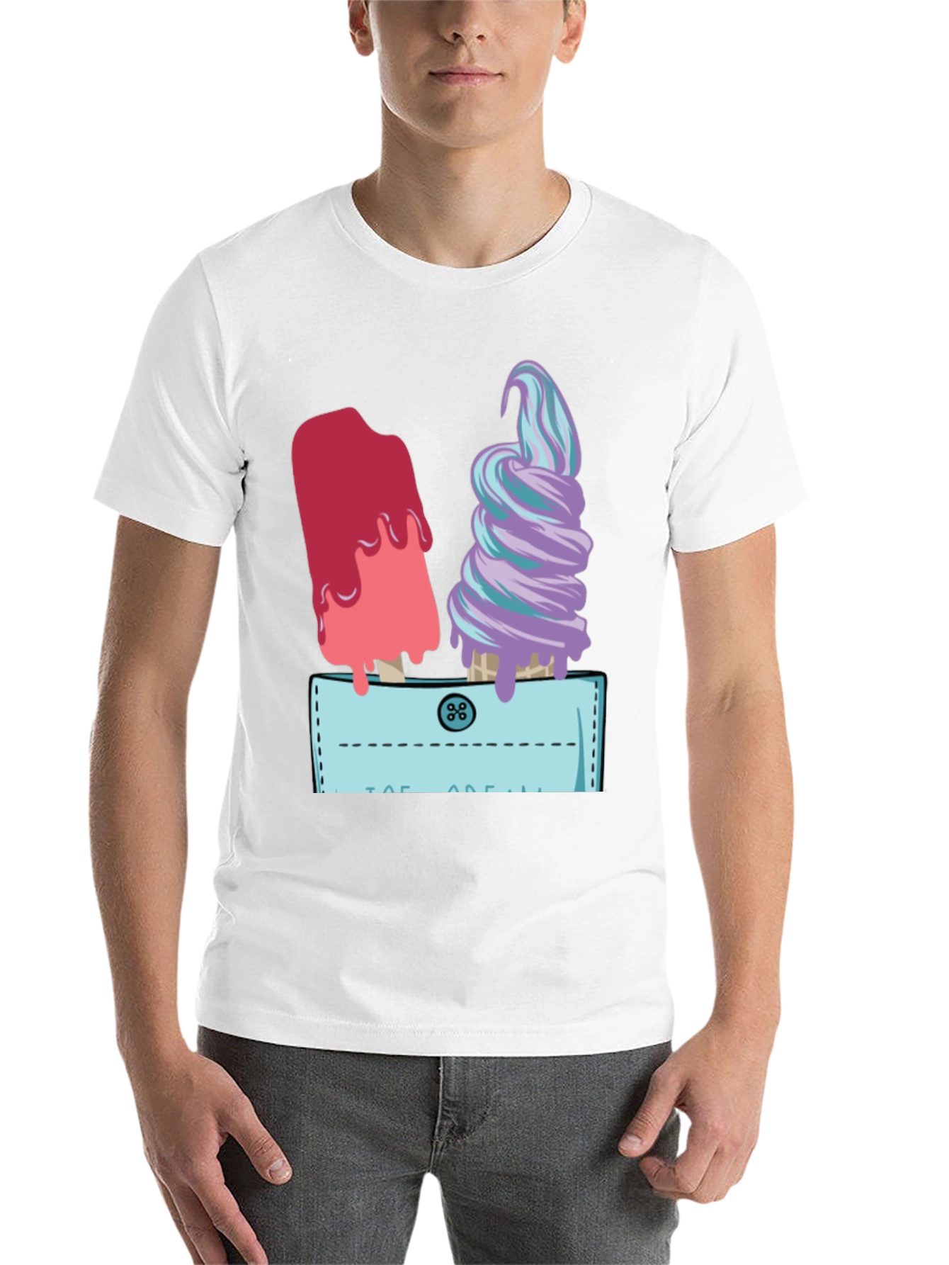 Black Ice Cream Pocket Graphic Tee view 14